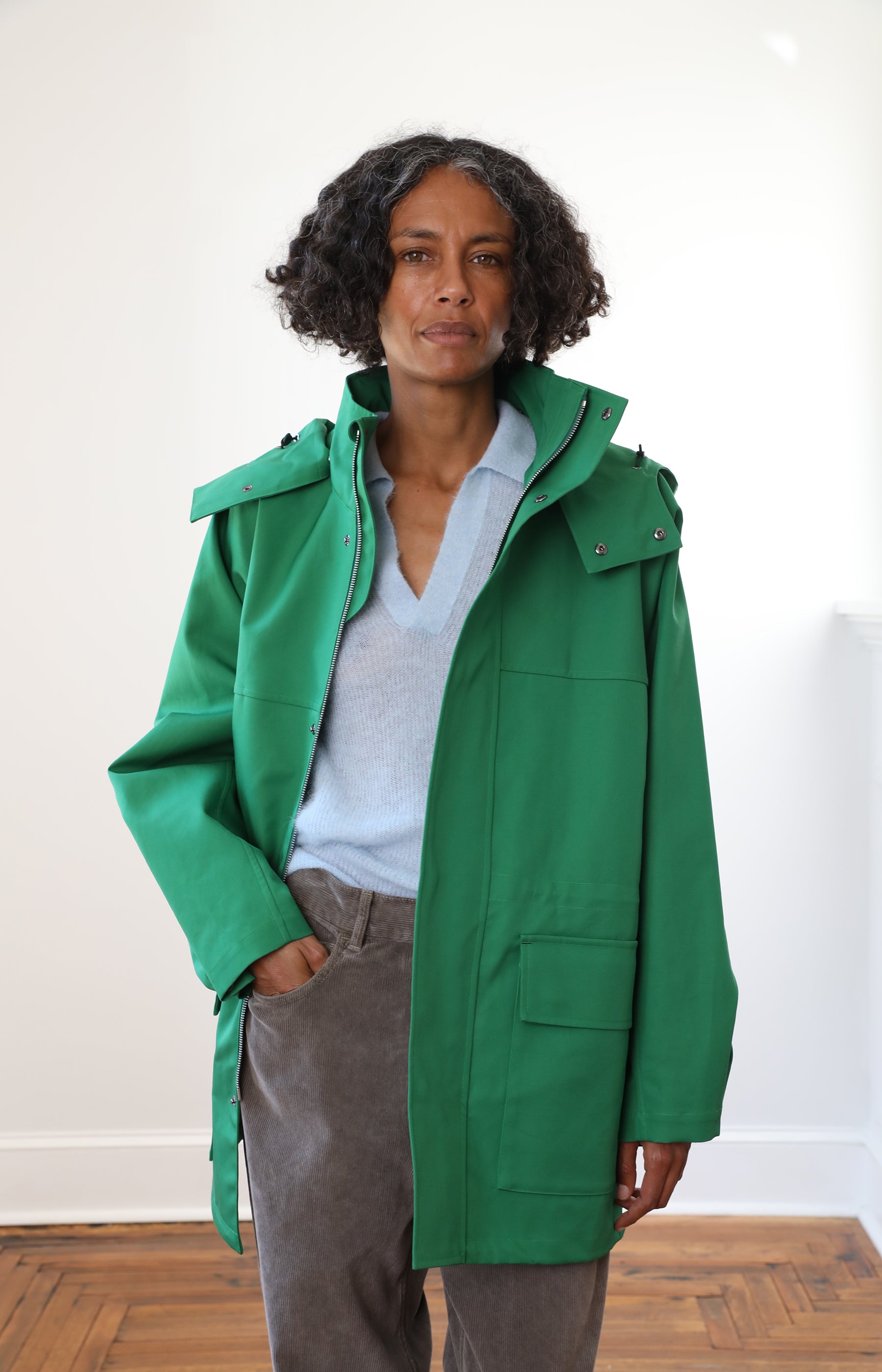 p*o様 Coated Cotton Gabardine Short Jacke High-density Bonded Cotton Gabardine Blouson – Alder & Co