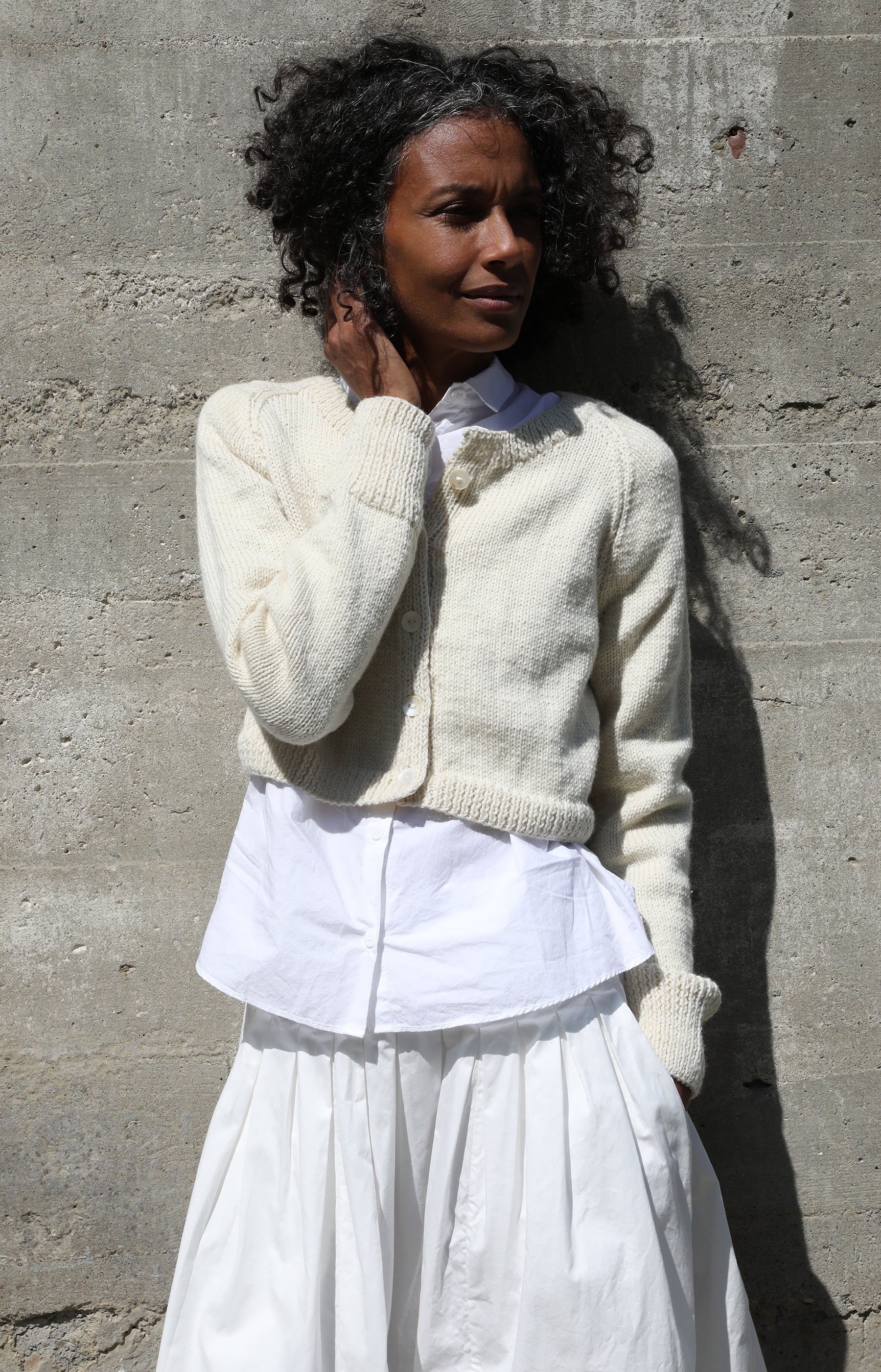 Cream Wool Cardigan