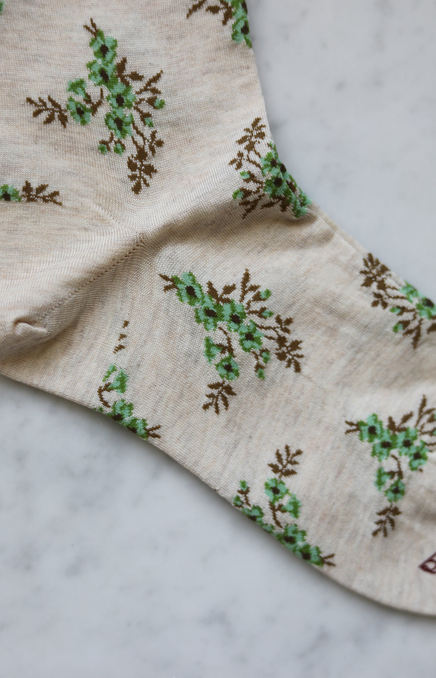 Straw Floral Socks