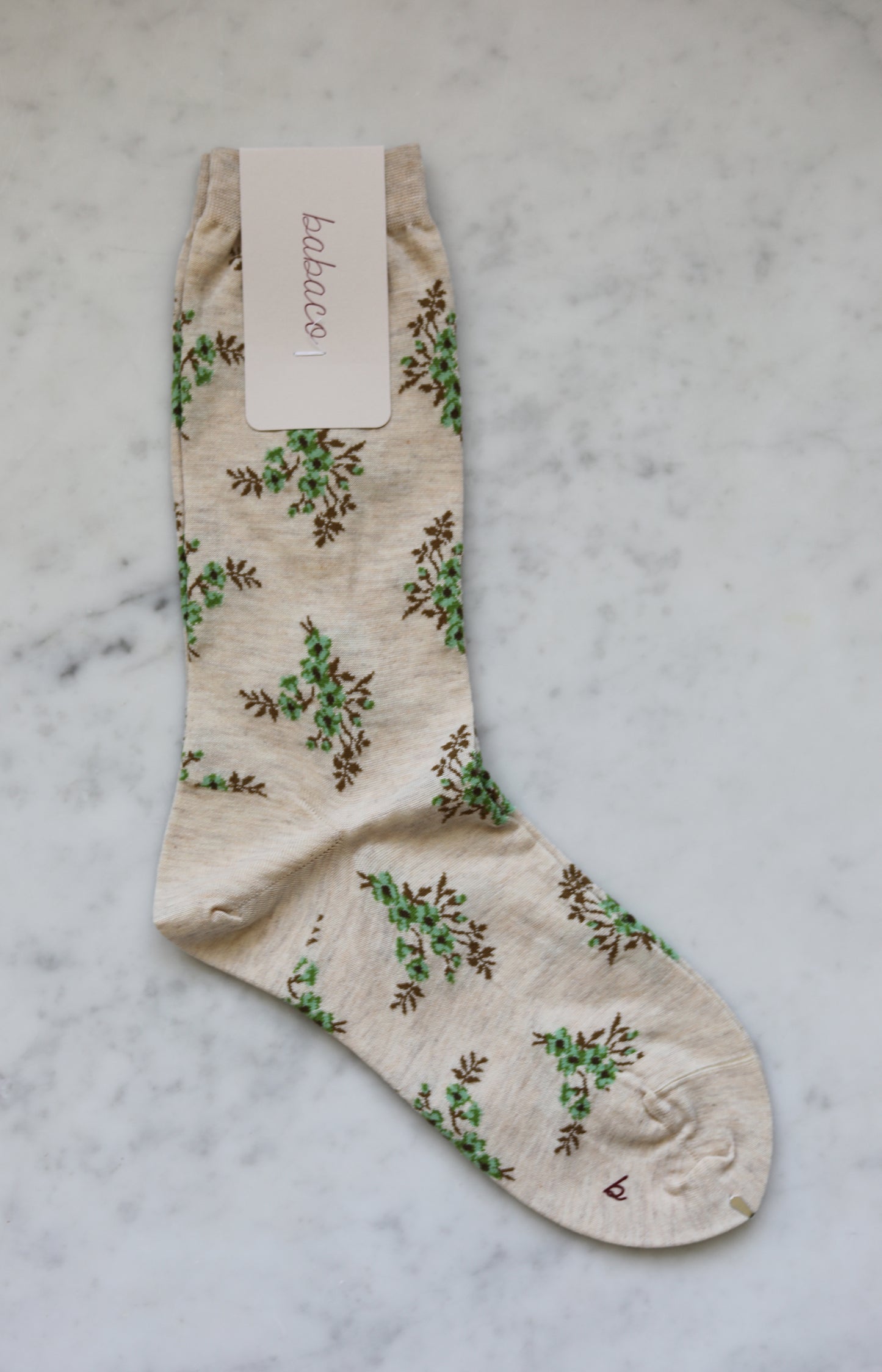 Straw Floral Socks