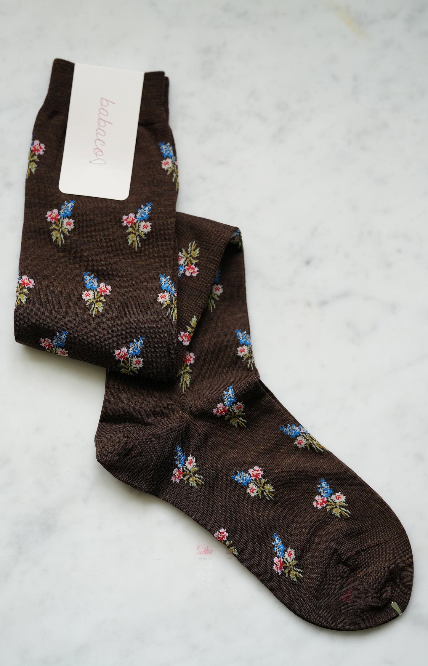 Brown Bouquet Knee High Socks