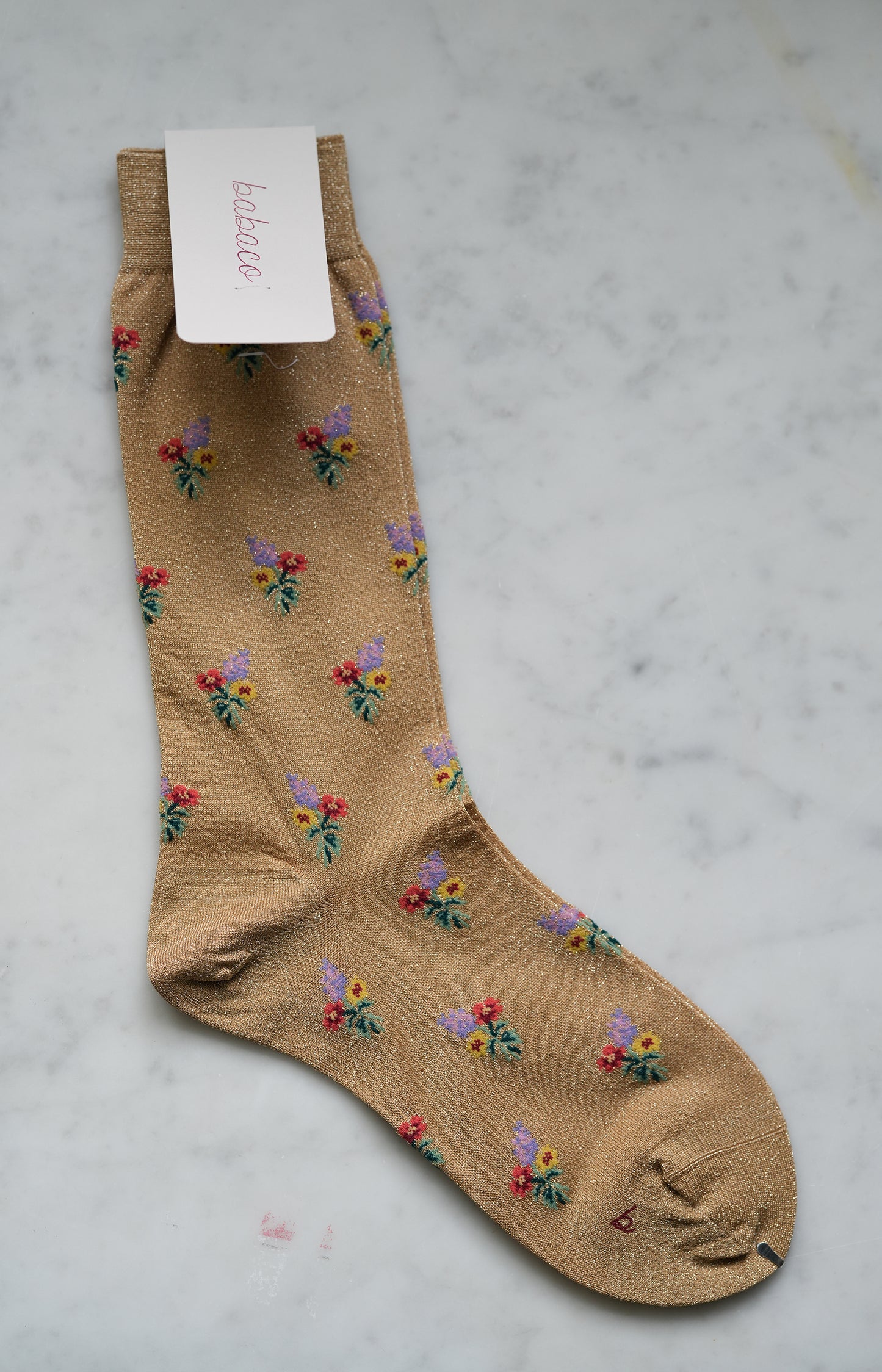 Gold Bouquet Lurex Socks