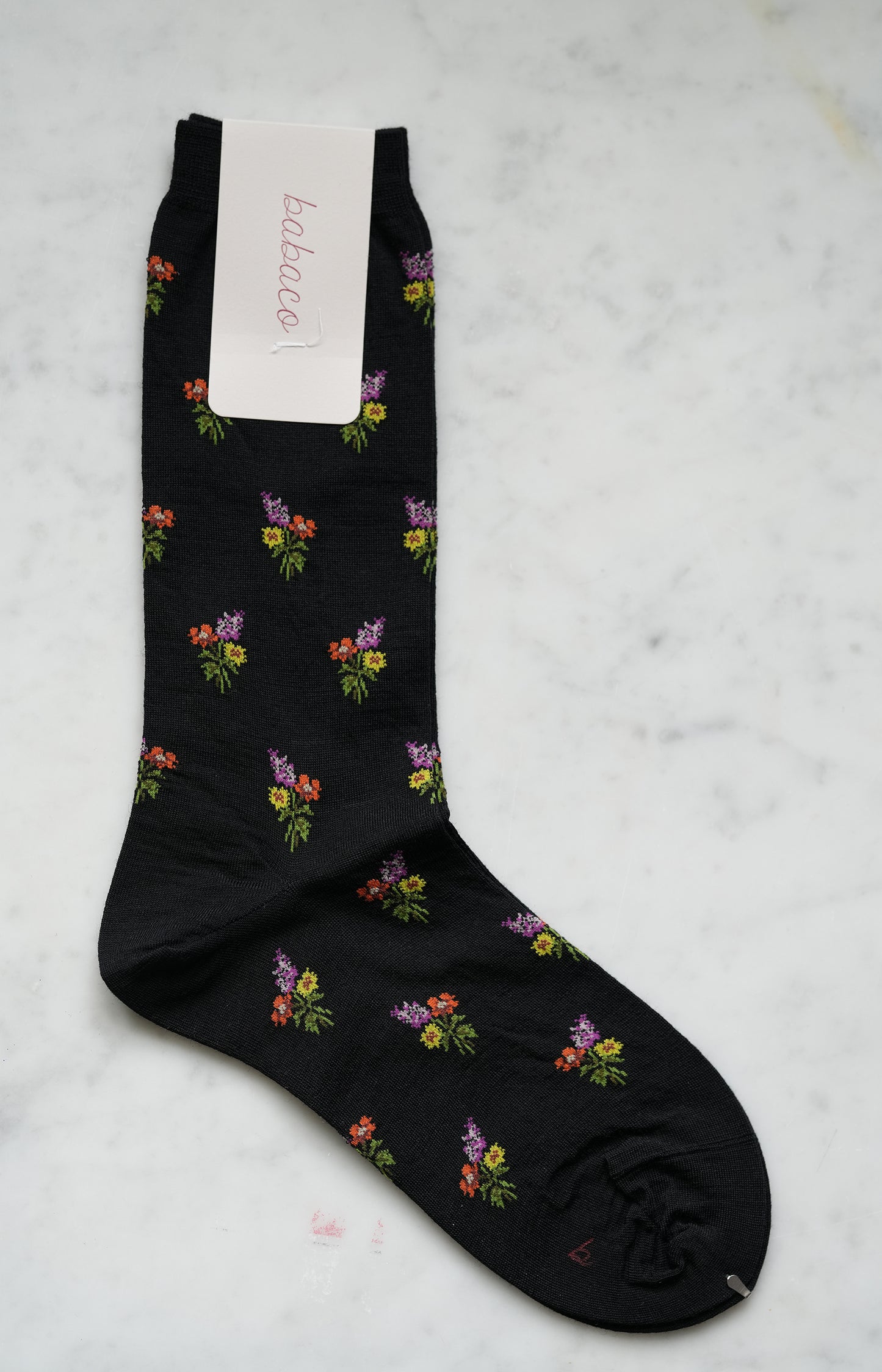 Black Bouquet Socks