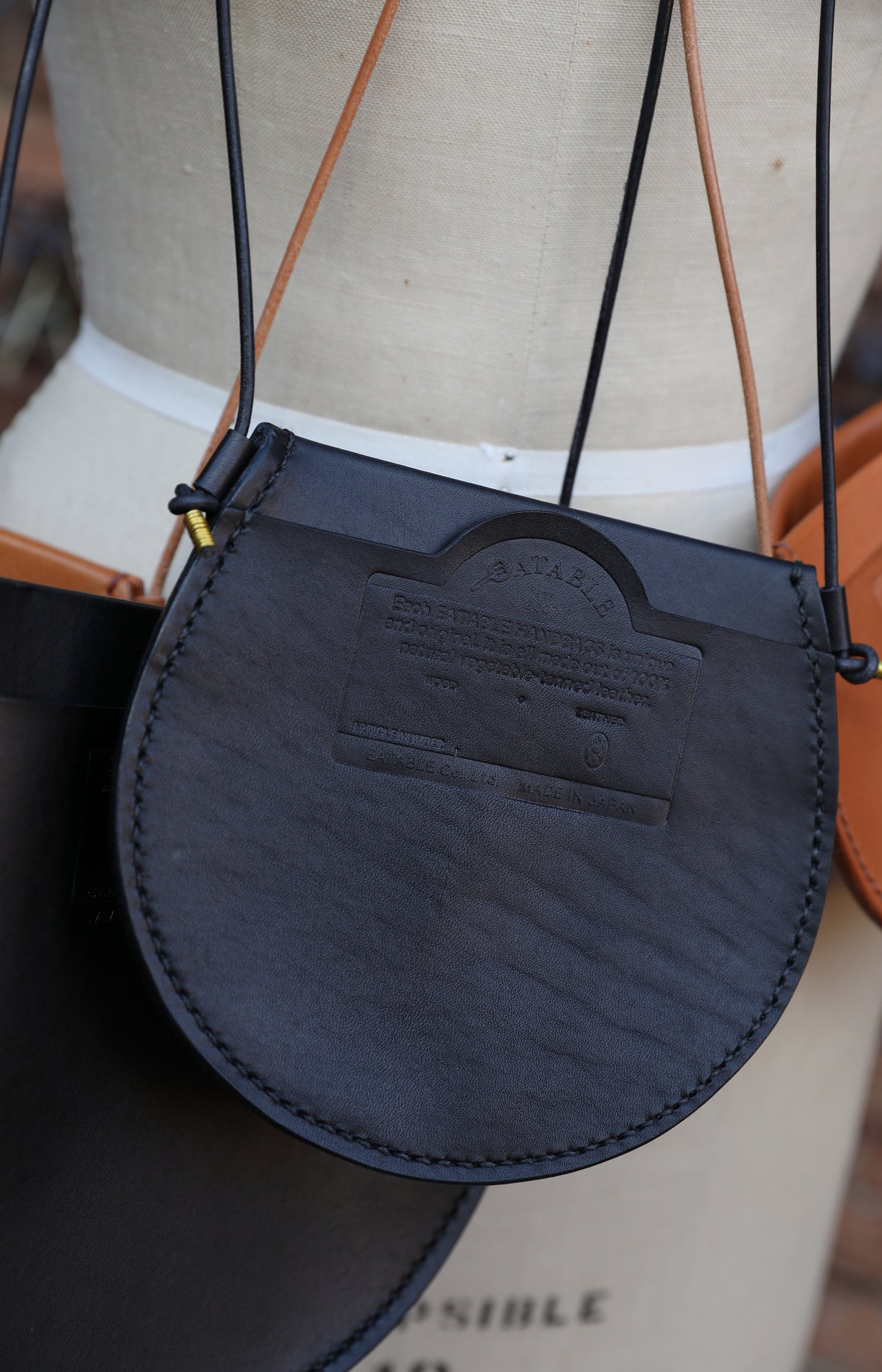 Small Black Pocket Shoulder Bag