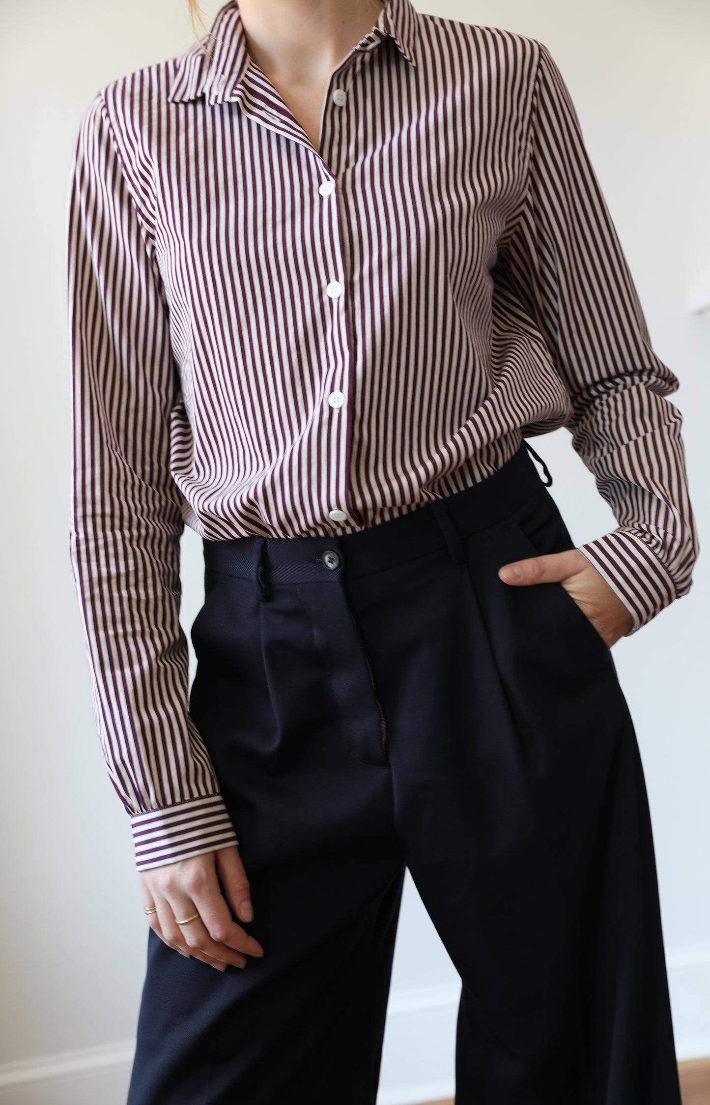 Wine Stripe Tyrol Shirt