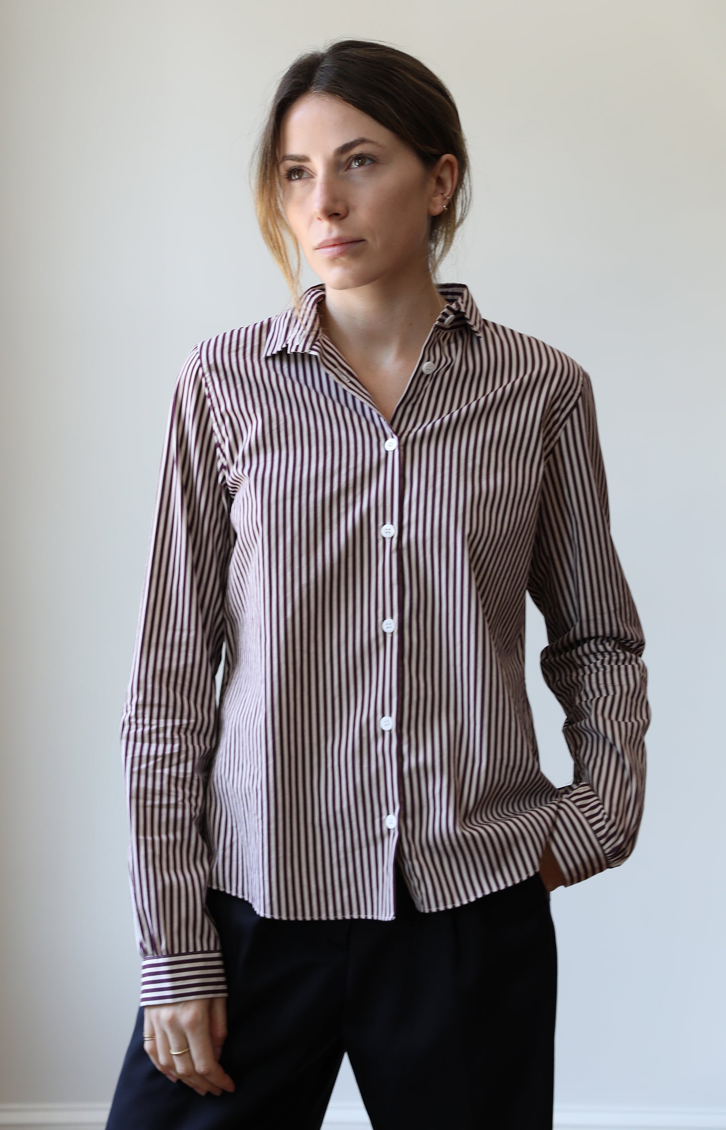 Wine Stripe Tyrol Shirt