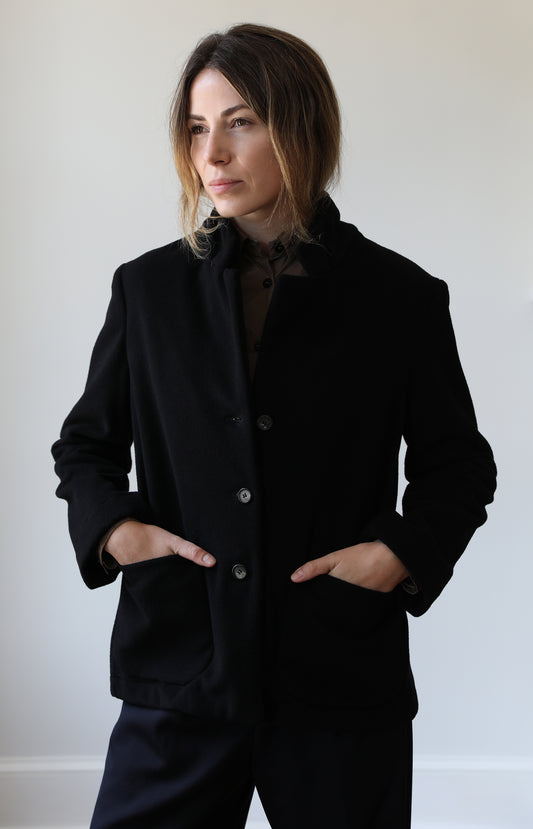 Black Cashmere Walking Jacket