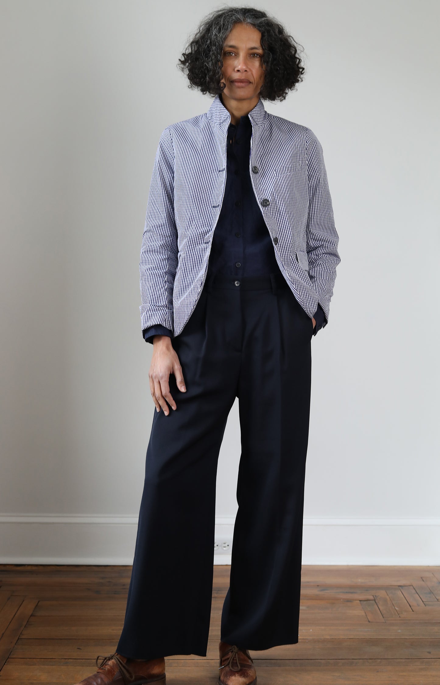 Dark Navy Wool Katia Pants