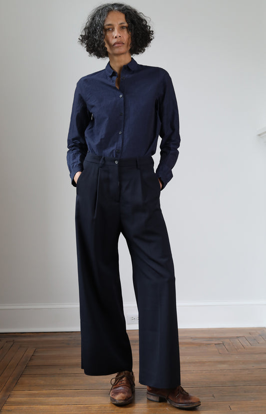 Dark Navy Wool Katia Pants