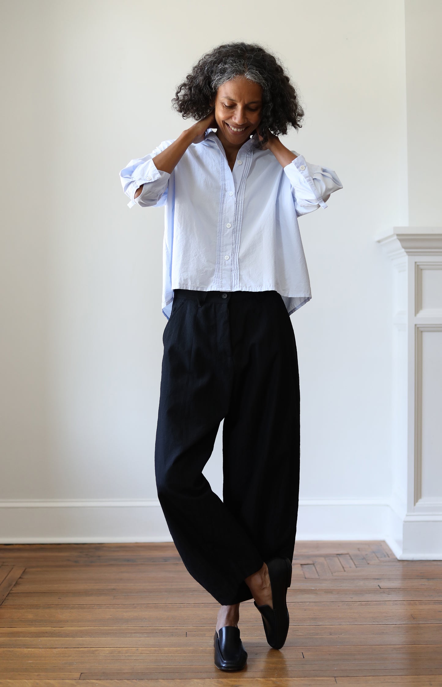 Black Stripe Sandra Pants