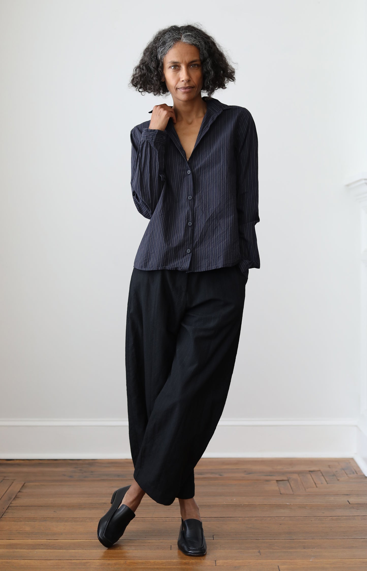 Black Stripe Sandra Pants