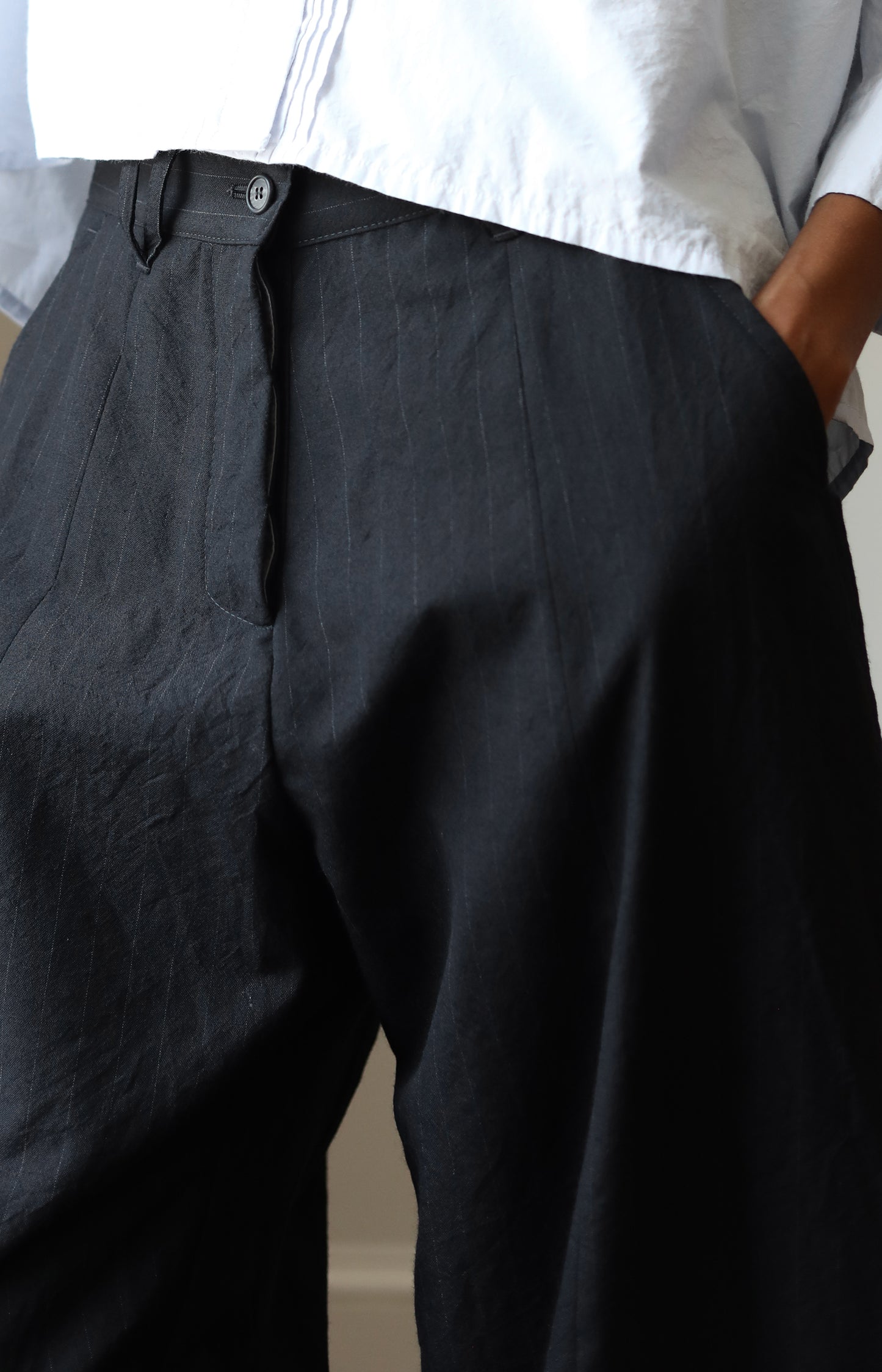 Black Stripe Sandra Pants