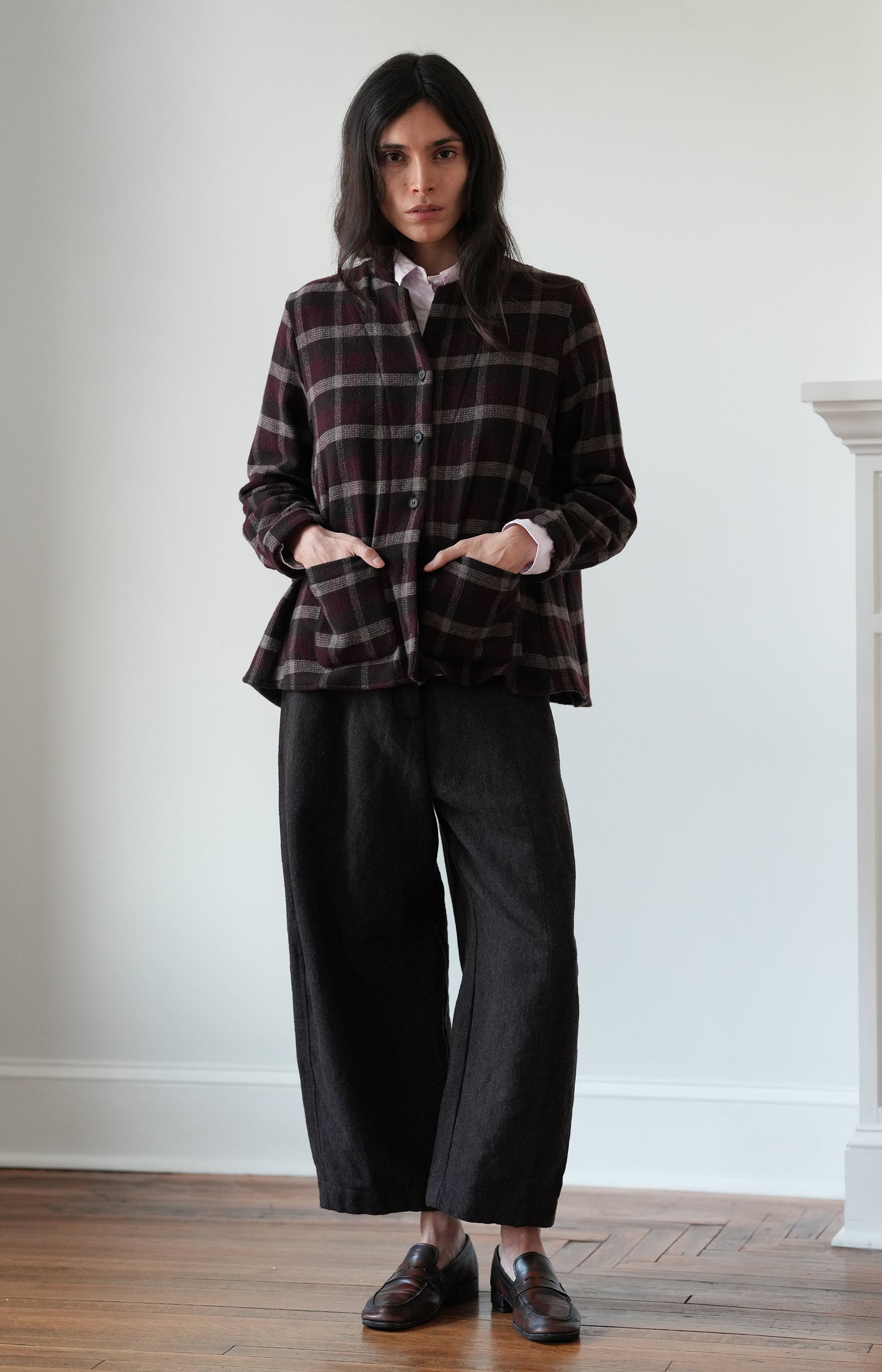 Bordeaux Check Jenny Shirt