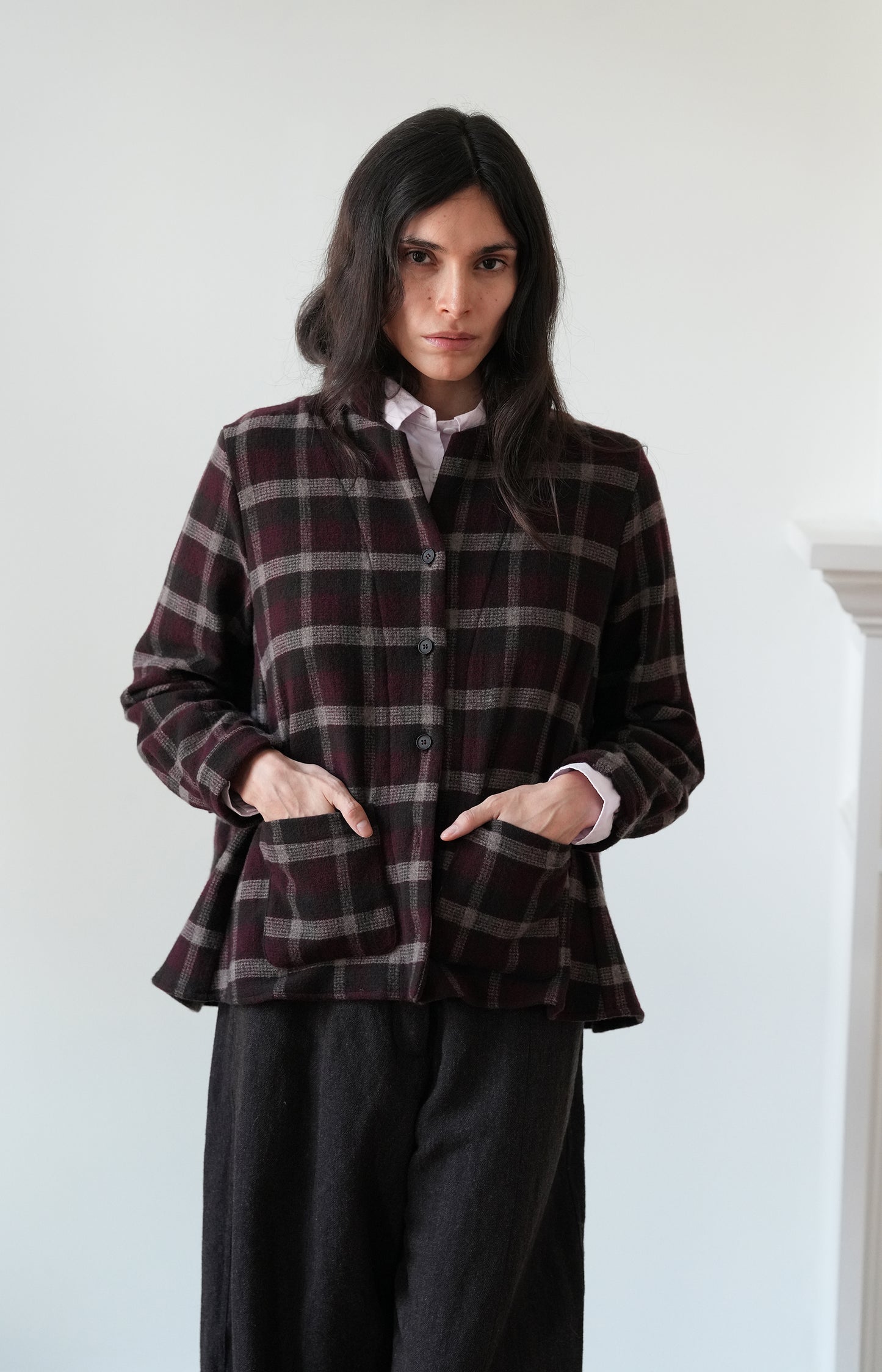 Bordeaux Check Jenny Shirt
