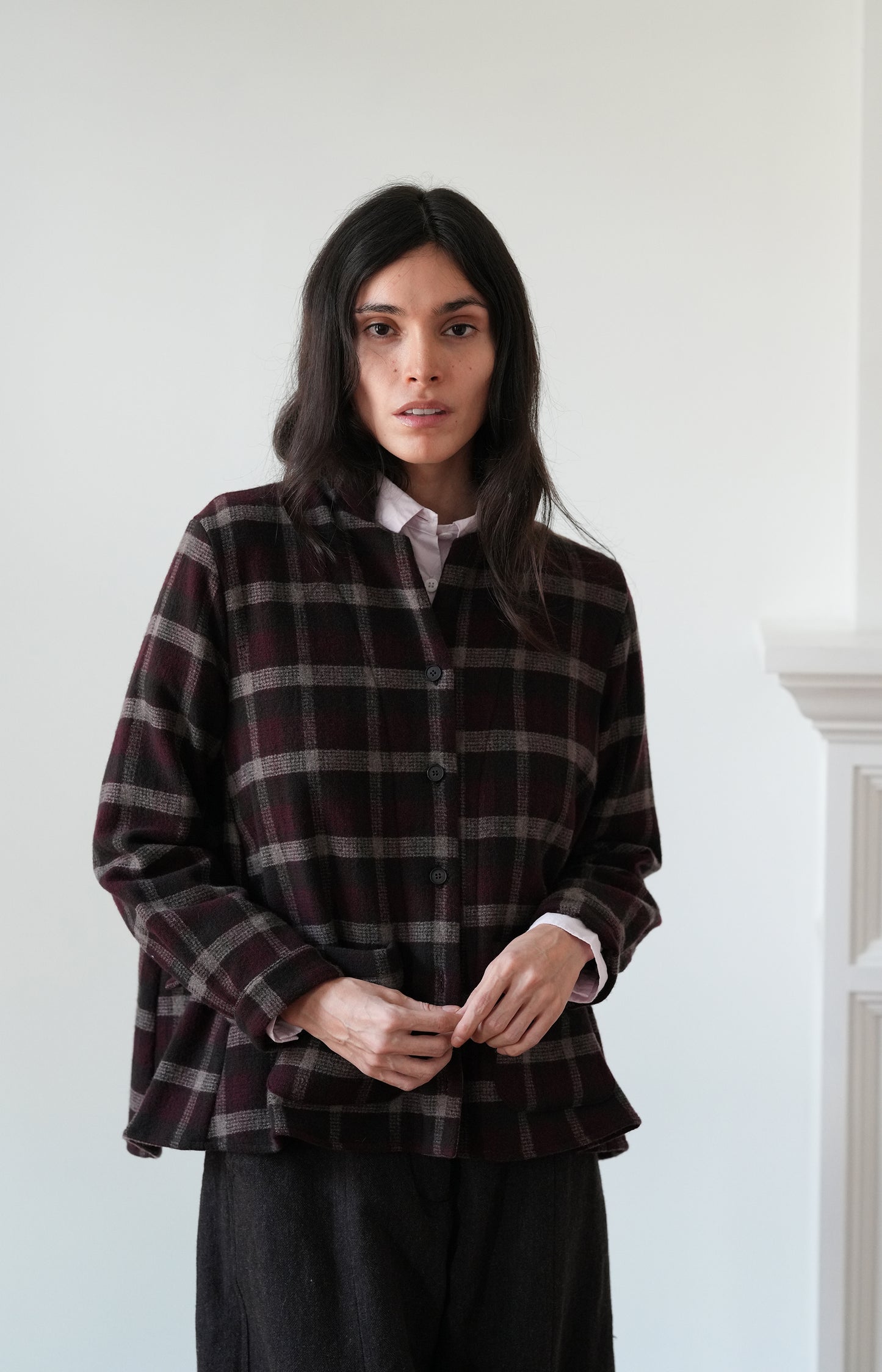 Bordeaux Check Jenny Shirt