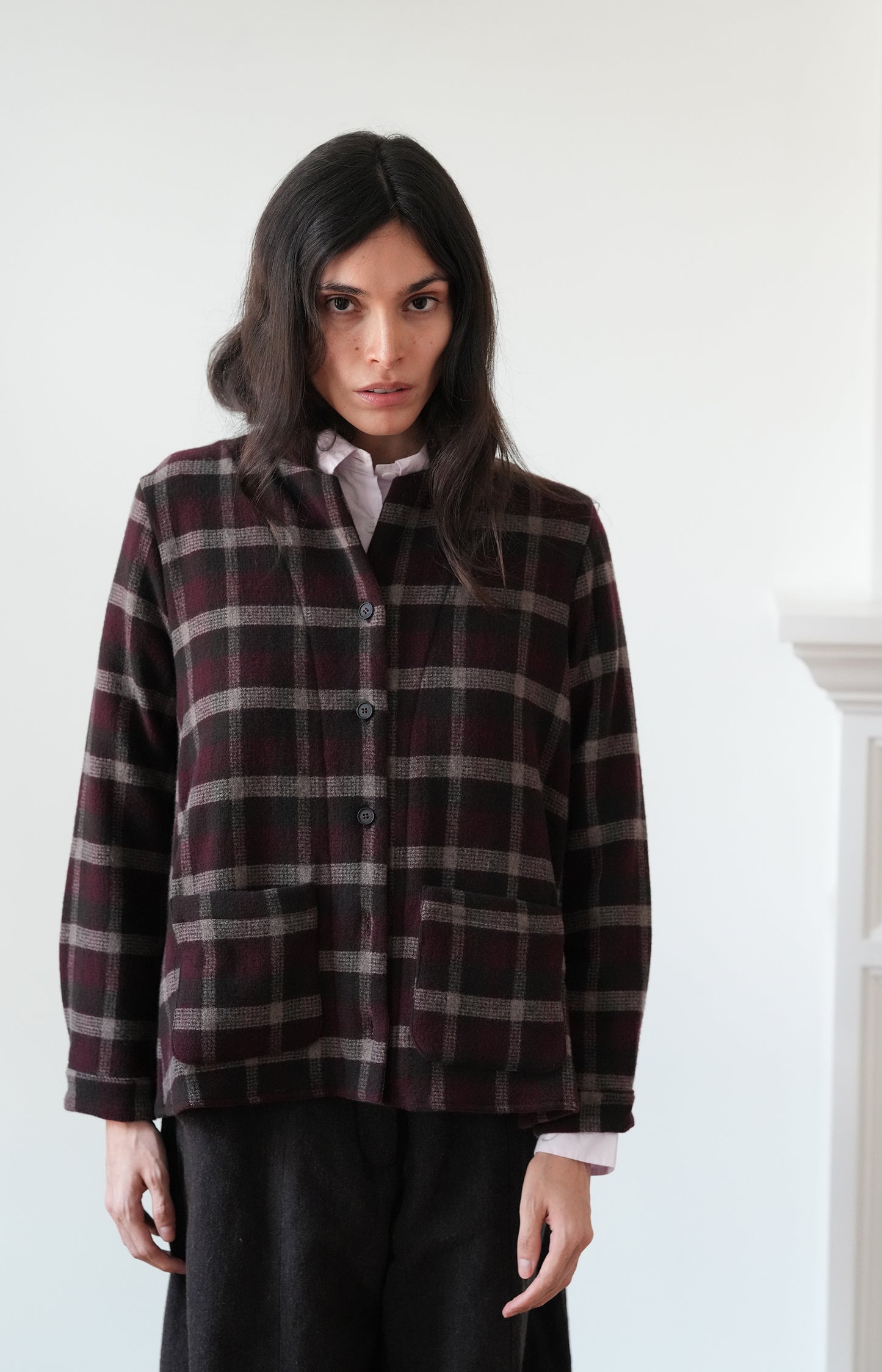 Bordeaux Check Jenny Shirt