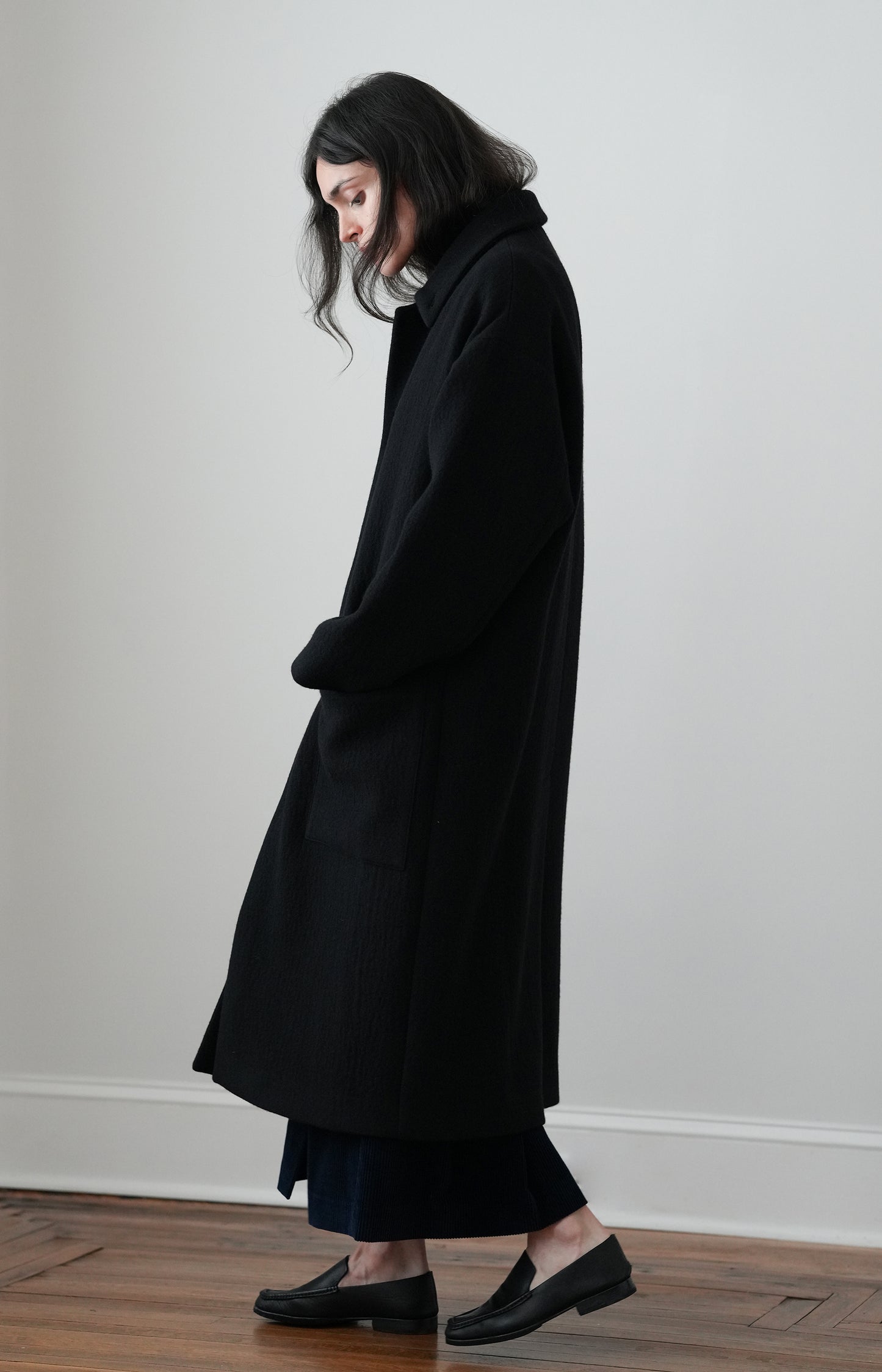 Black Patch Pocket Coat