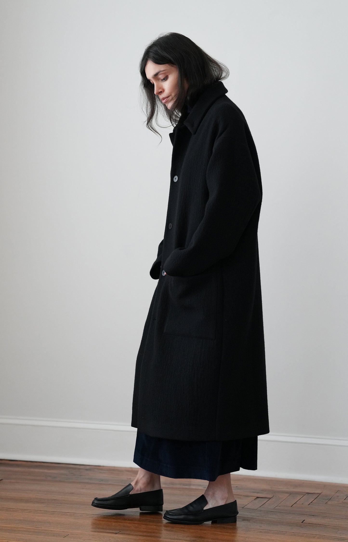 Black Patch Pocket Coat
