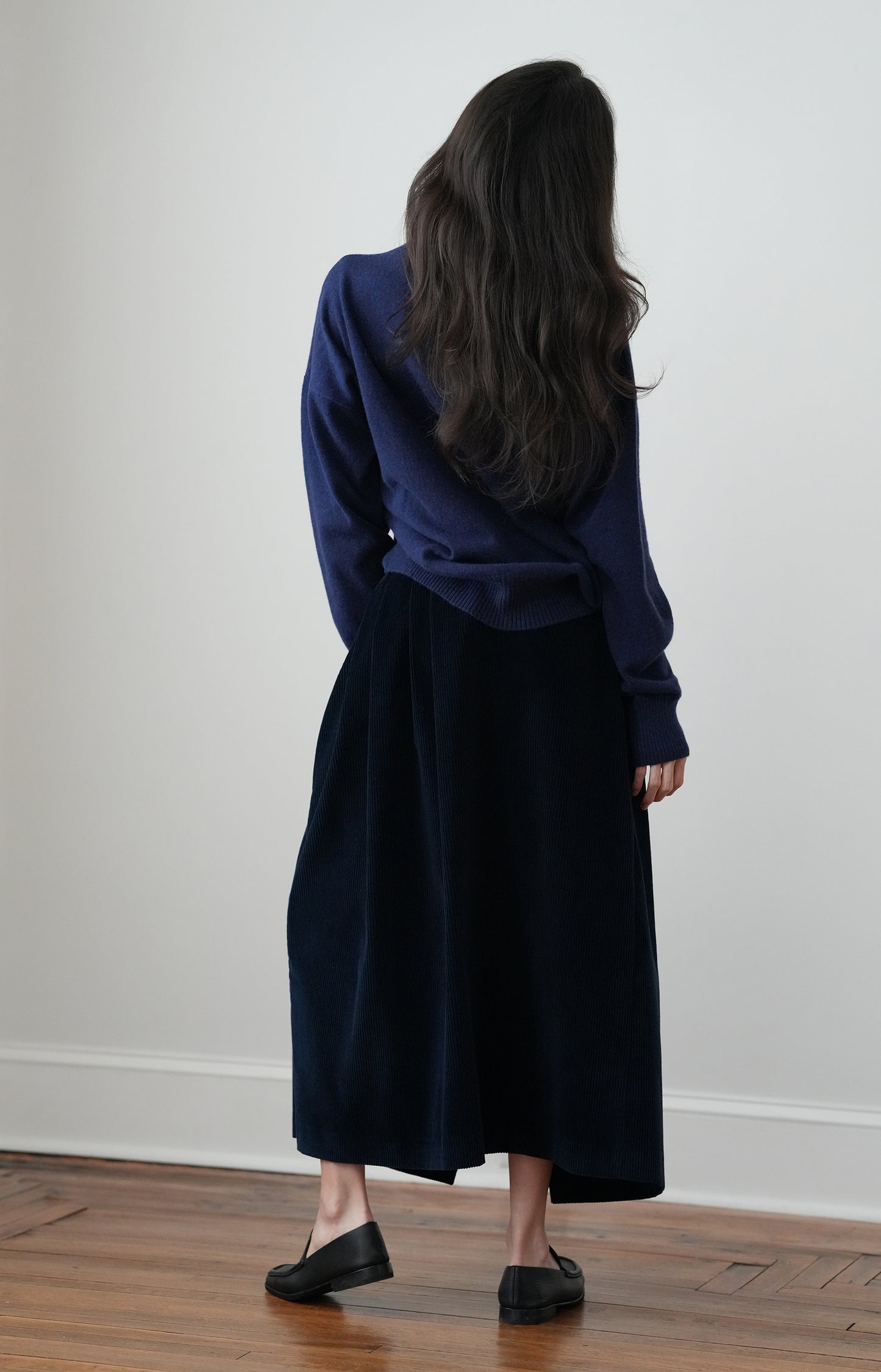 Blue Corduroy Skirt