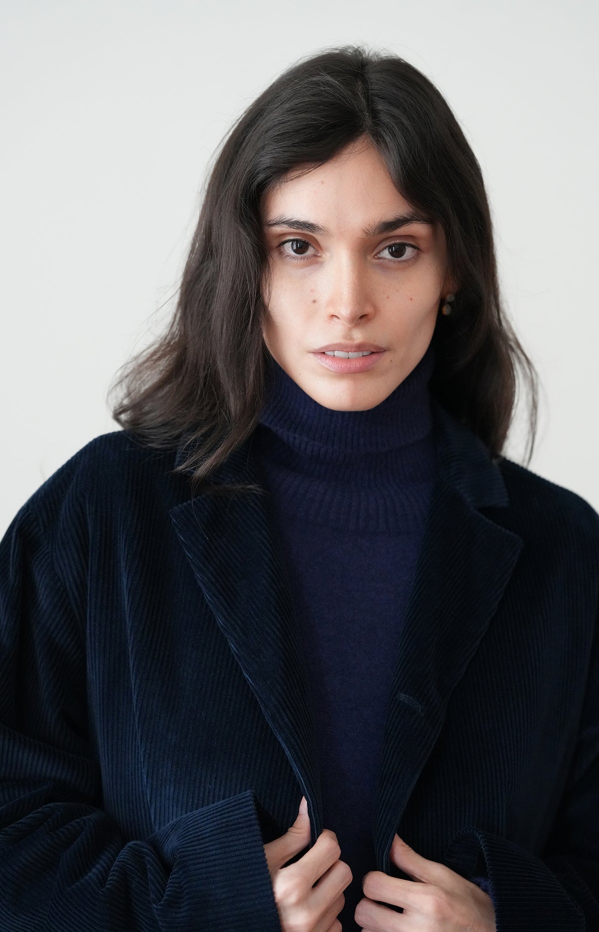 Blue Corduroy Boxy Blazer