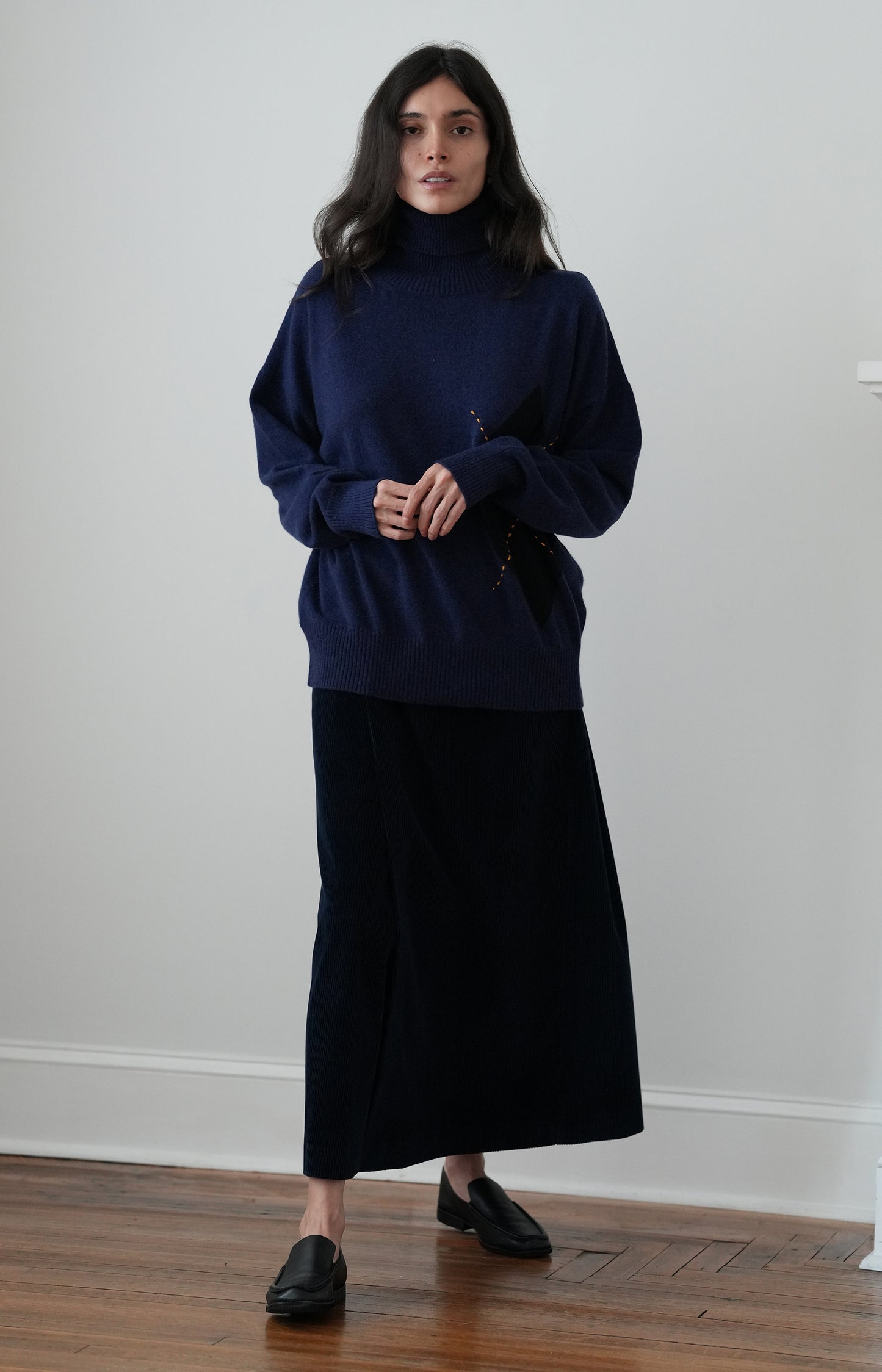 Blue Corduroy Skirt