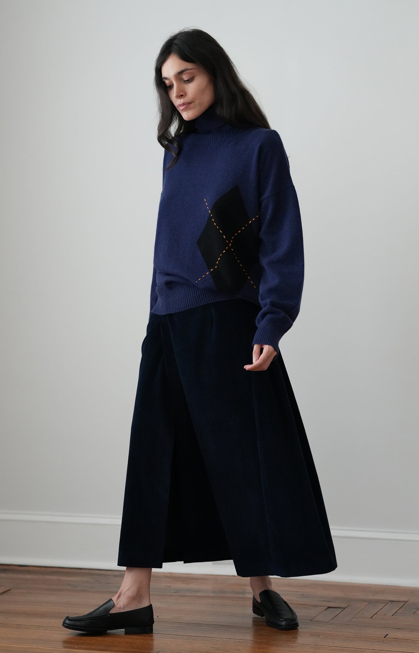 Blue Corduroy Skirt