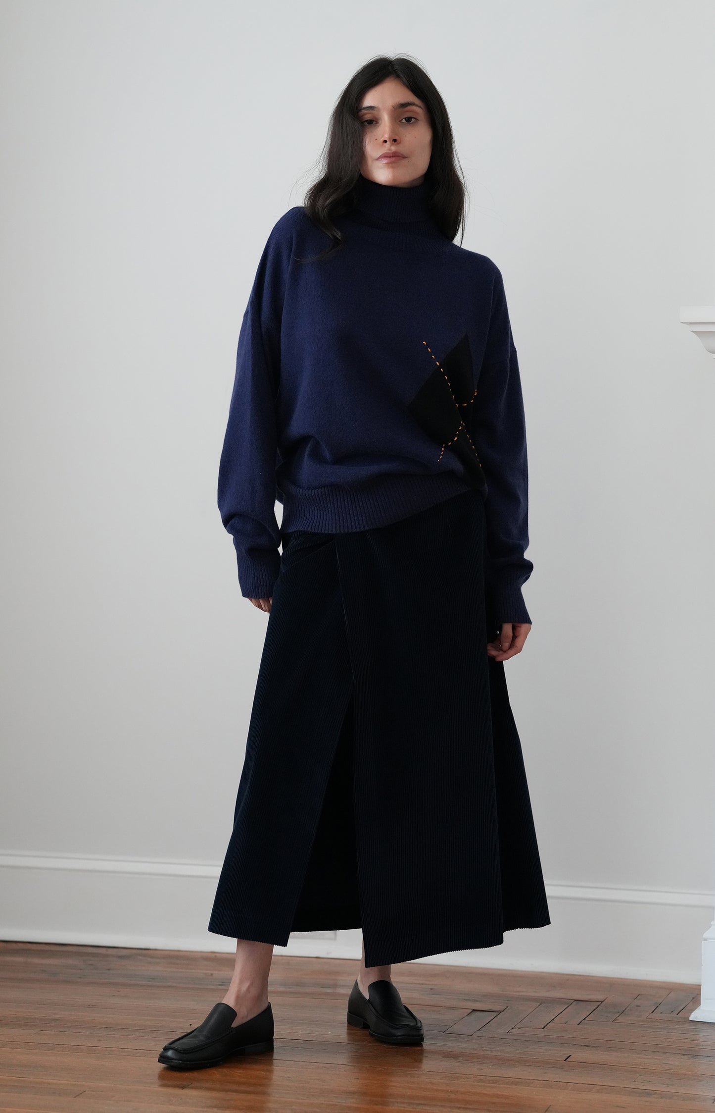 Blue Corduroy Skirt