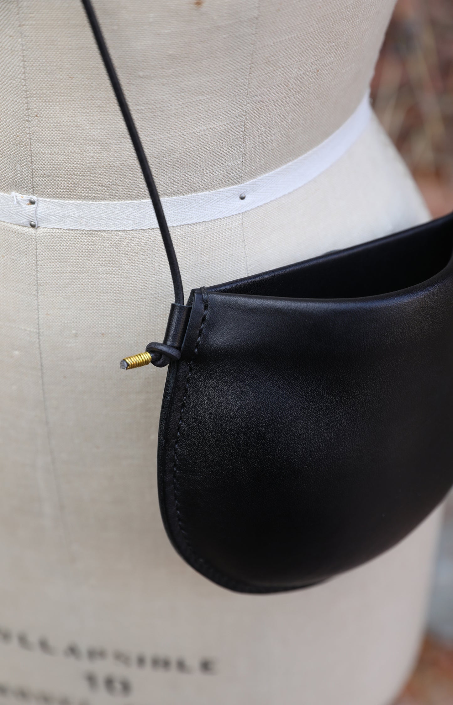 Small Black Pocket Shoulder Bag