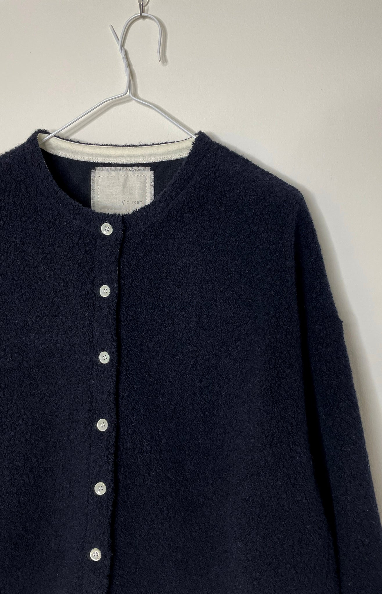 Navy Boa Fleece Jacket