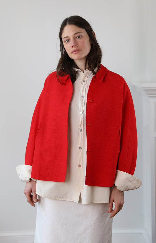 Red Choosing Shirt Jacket