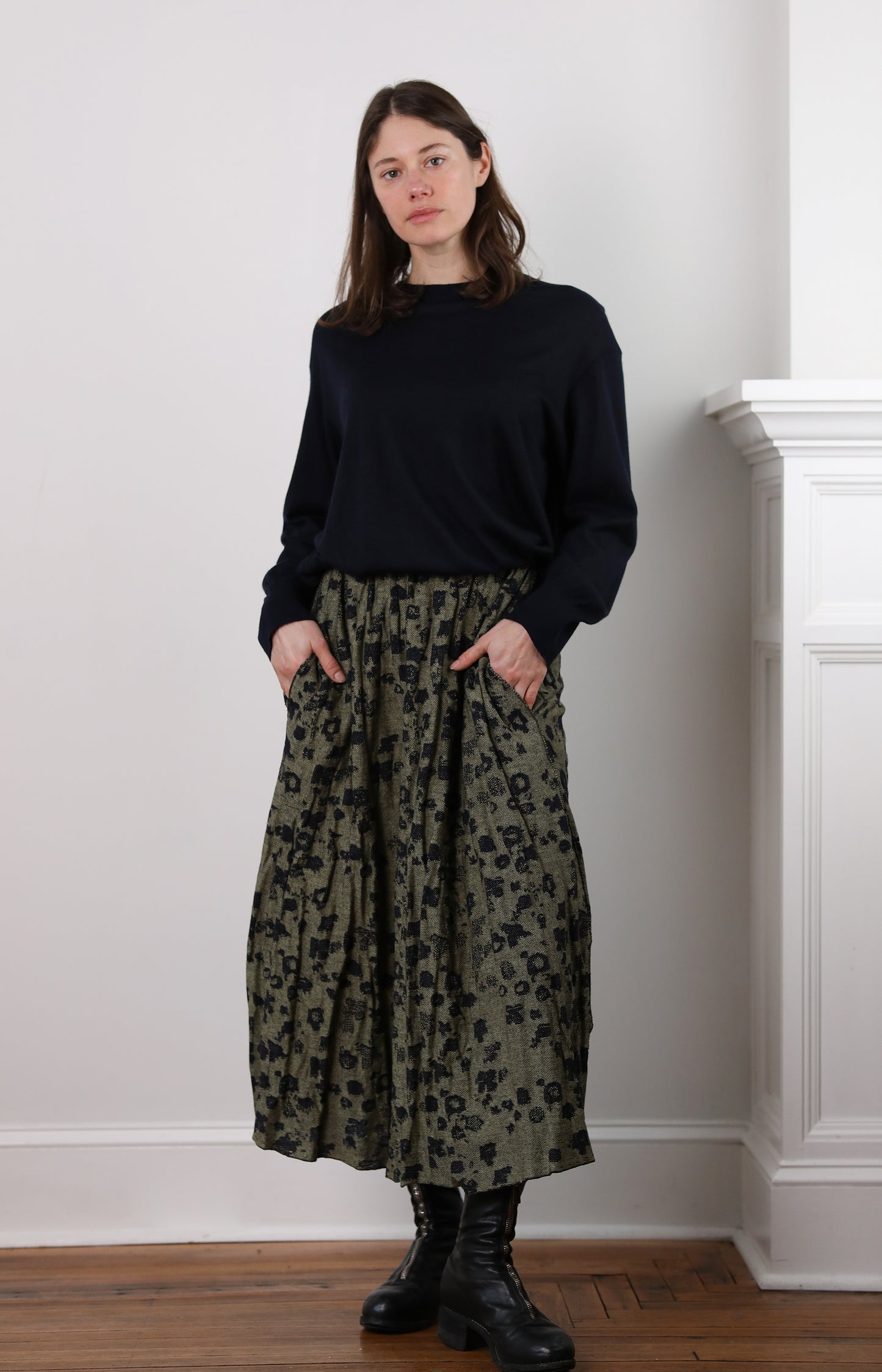 Green & Blue Painting Skirt