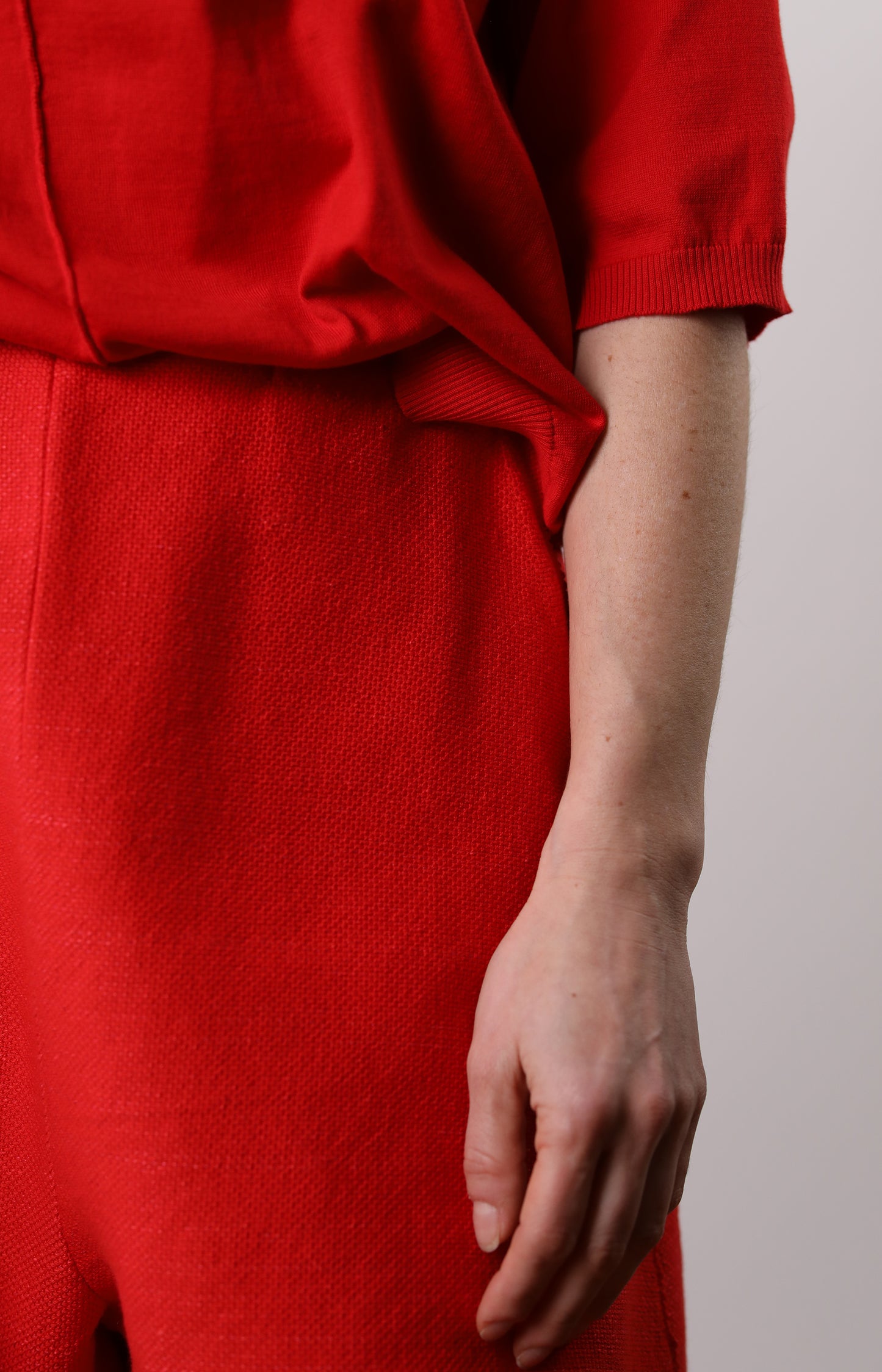 Red Choosing Trousers