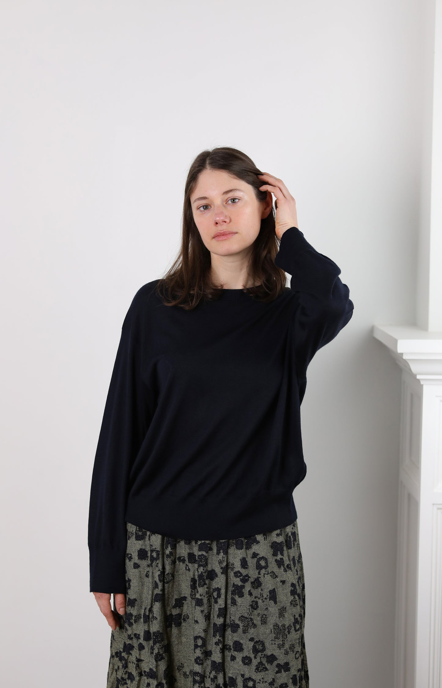 Navy Thinking Sweater