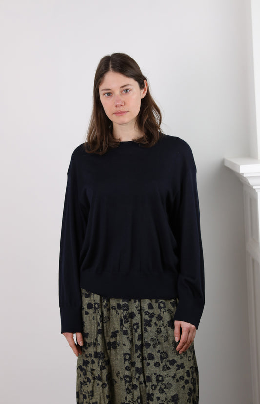 Navy Thinking Sweater