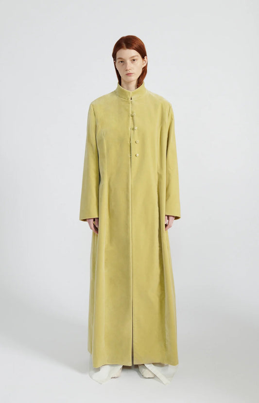 Celery Velvet House Coat