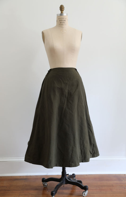 Khaki Cotton Jeany Skirt