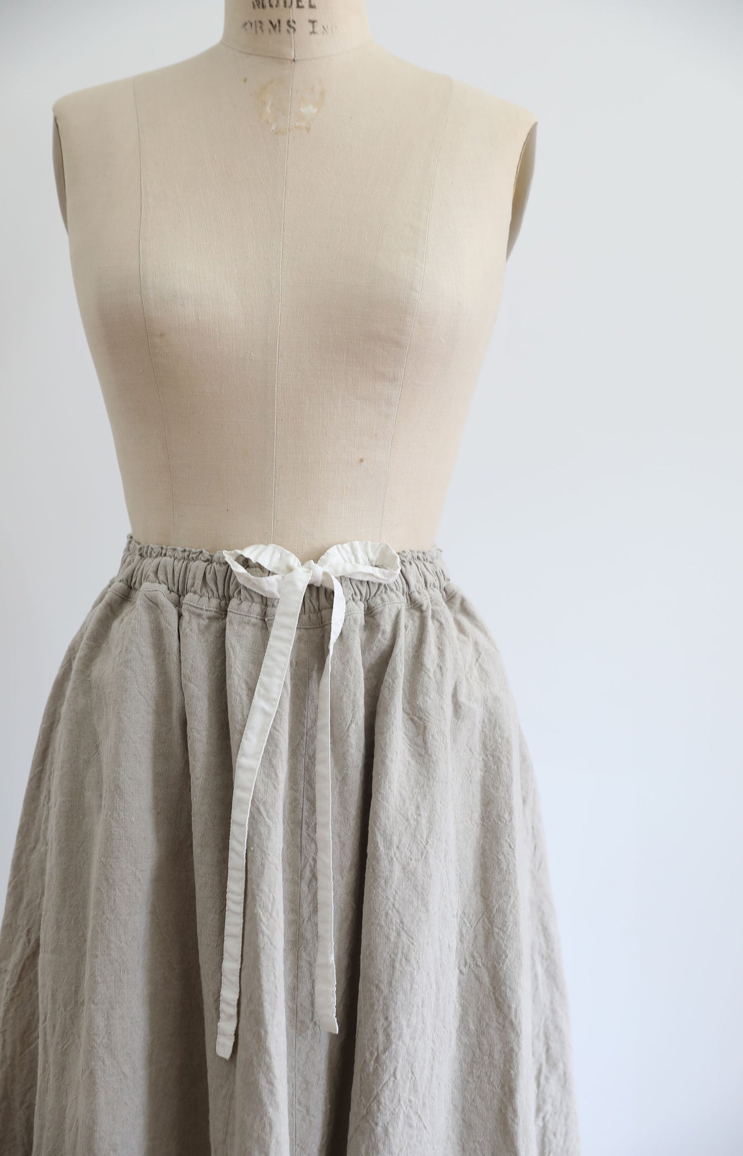 Natural Linen & Wool Skirt