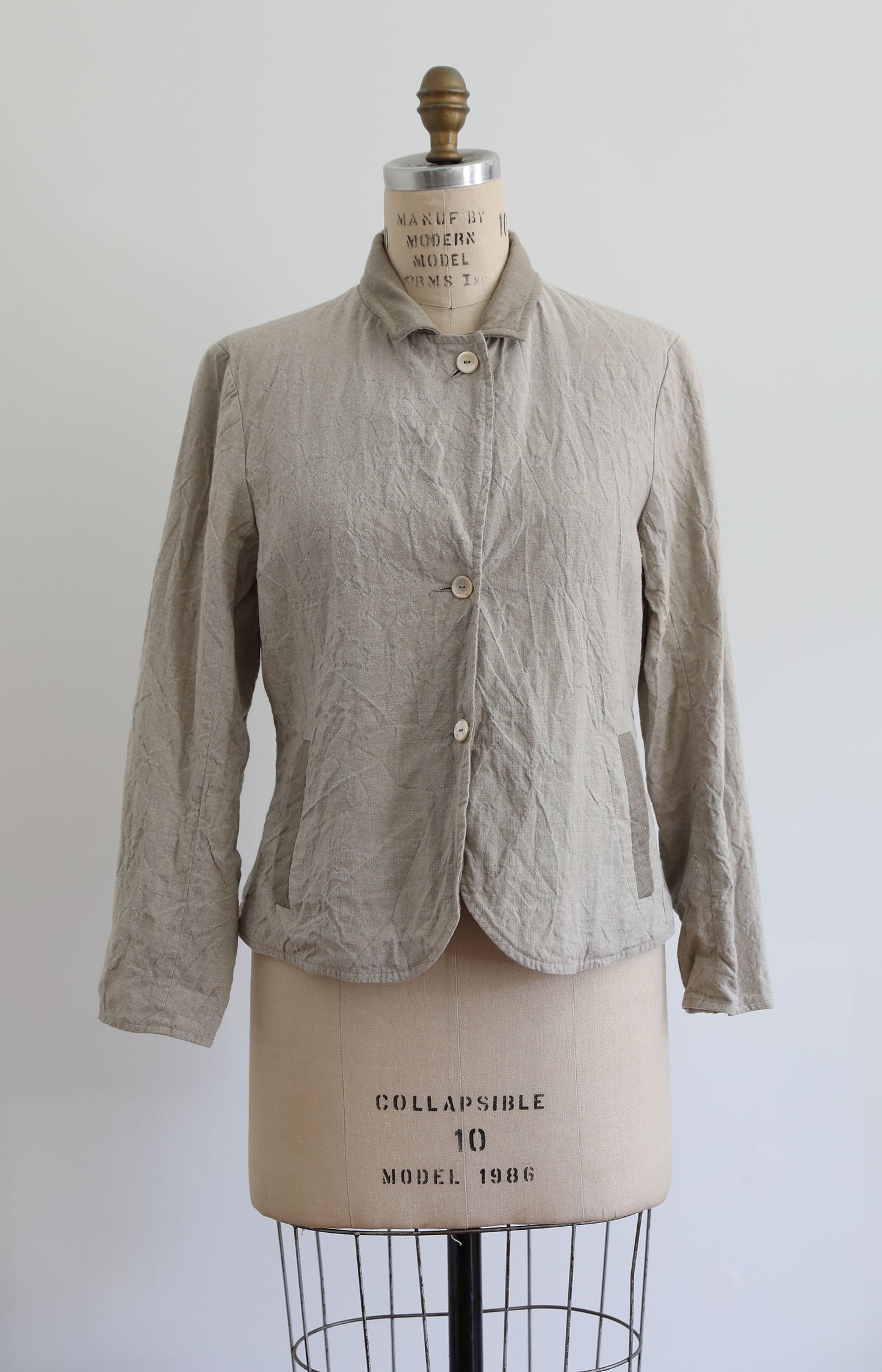 Natural Linen & Wool Regent Jacket