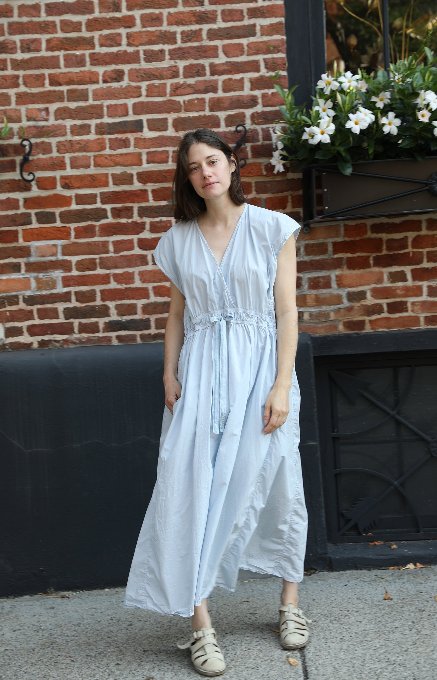 Blue Grey Cotton K Dress