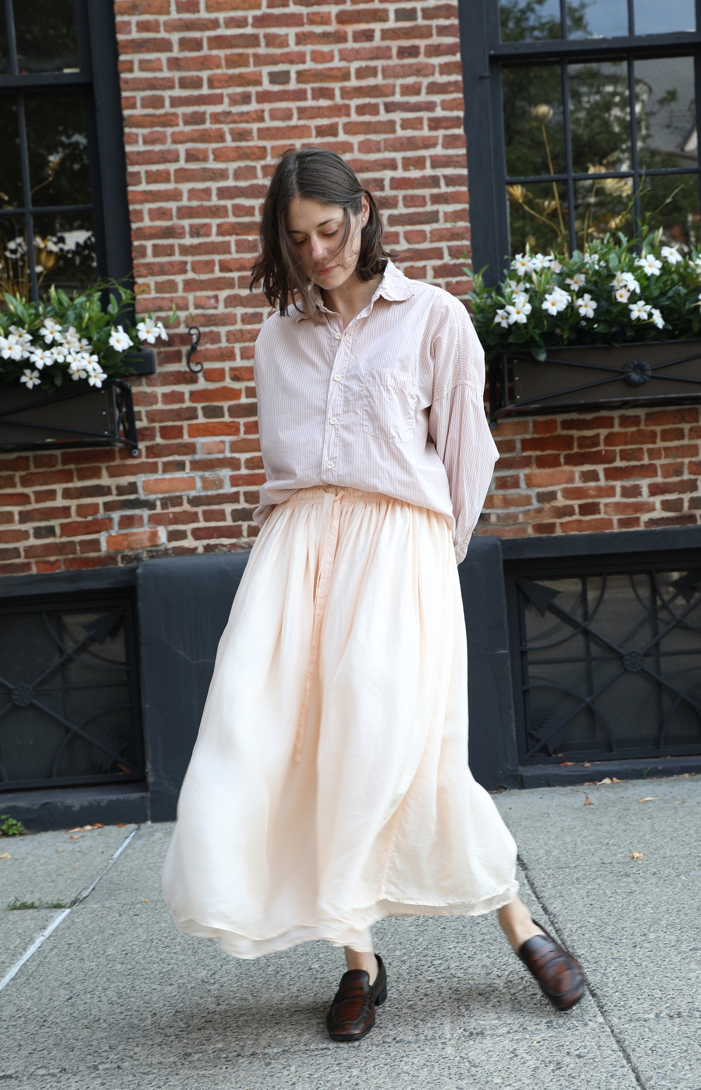 Pinky Silk Yukiko Skirt