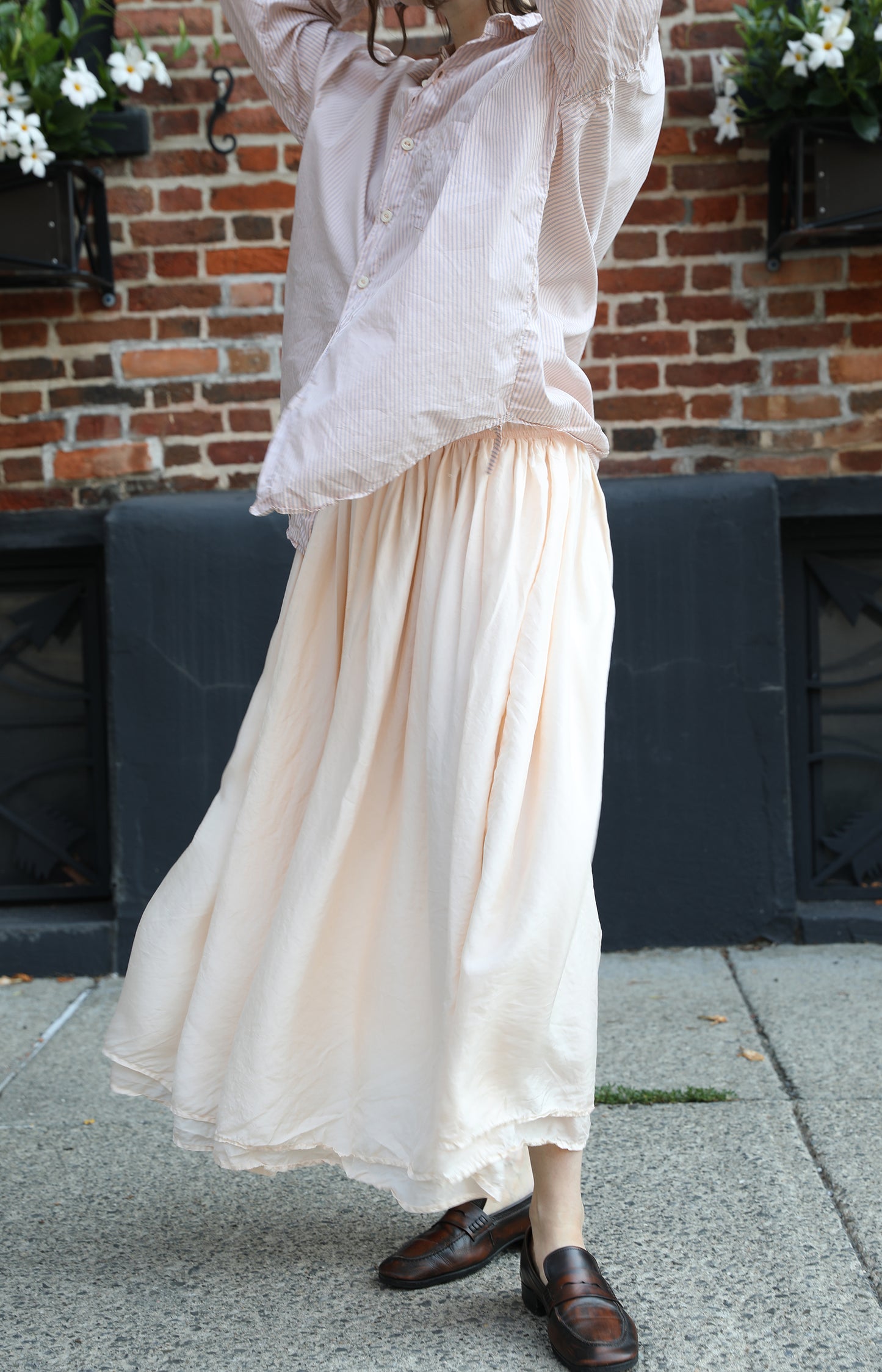 Pinky Silk Yukiko Skirt