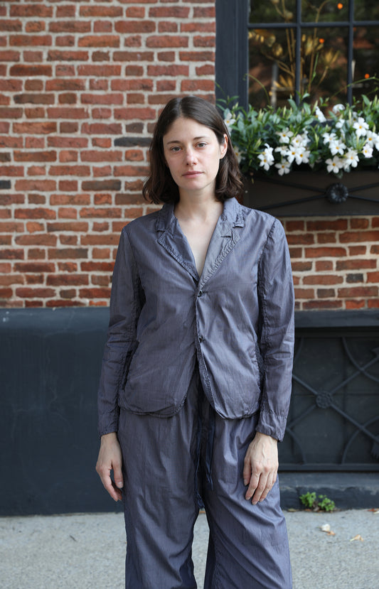 Grey Stripe Cotton Regent Jacket