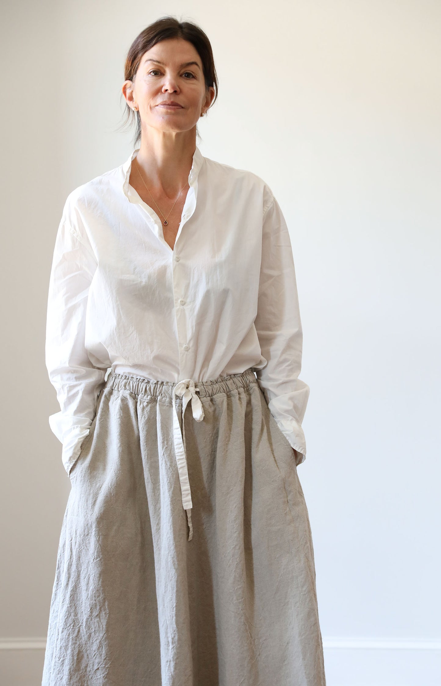 Natural Linen & Wool Skirt