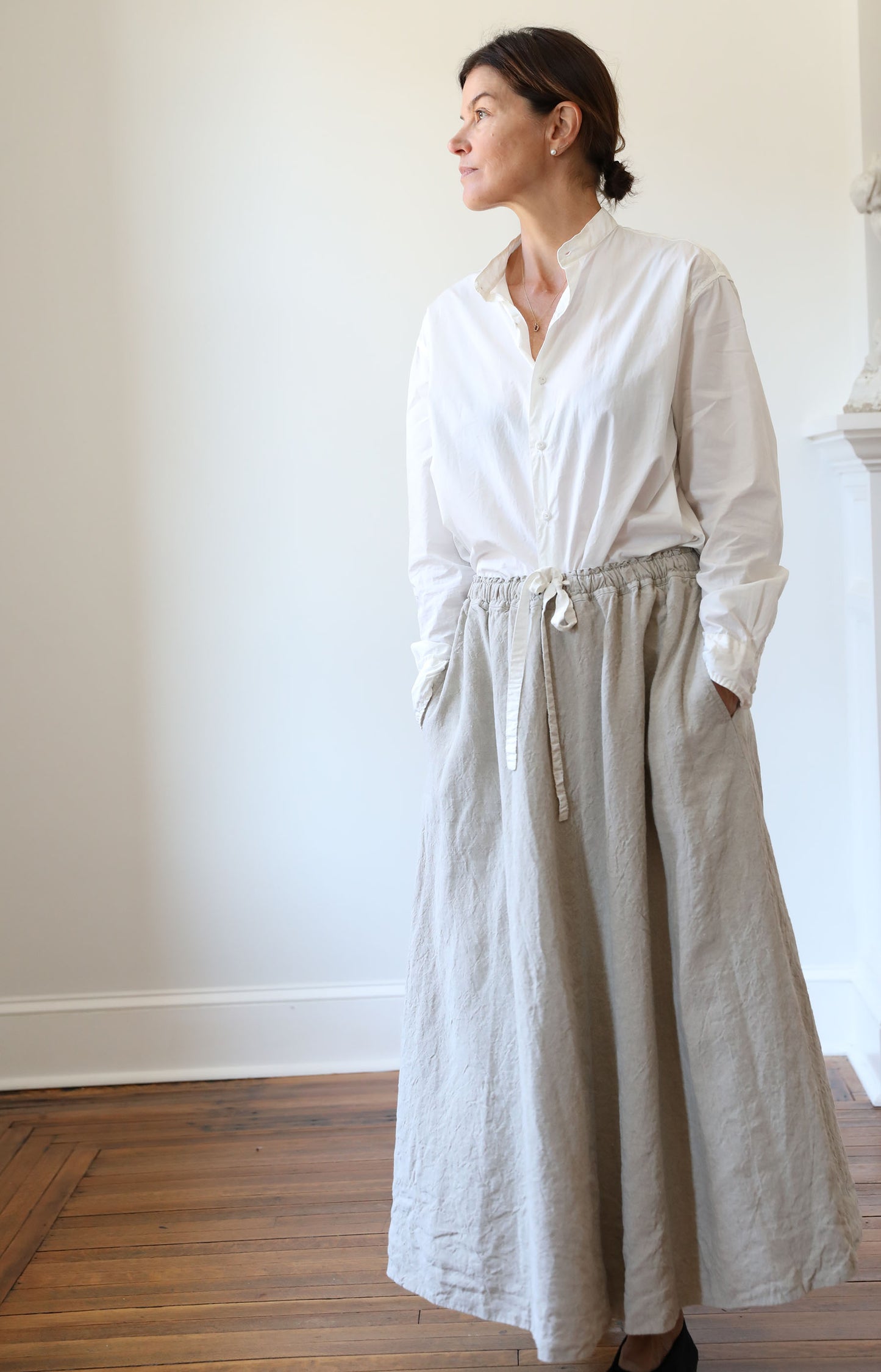 Natural Linen & Wool Skirt