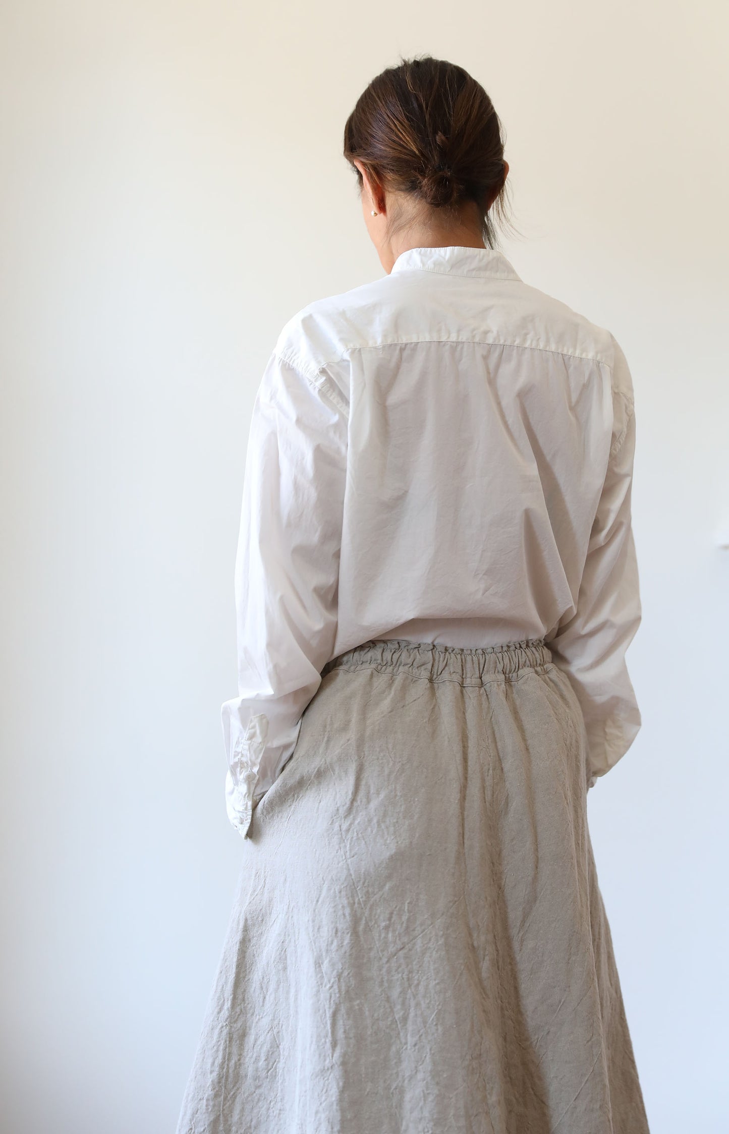 Natural Linen & Wool Skirt