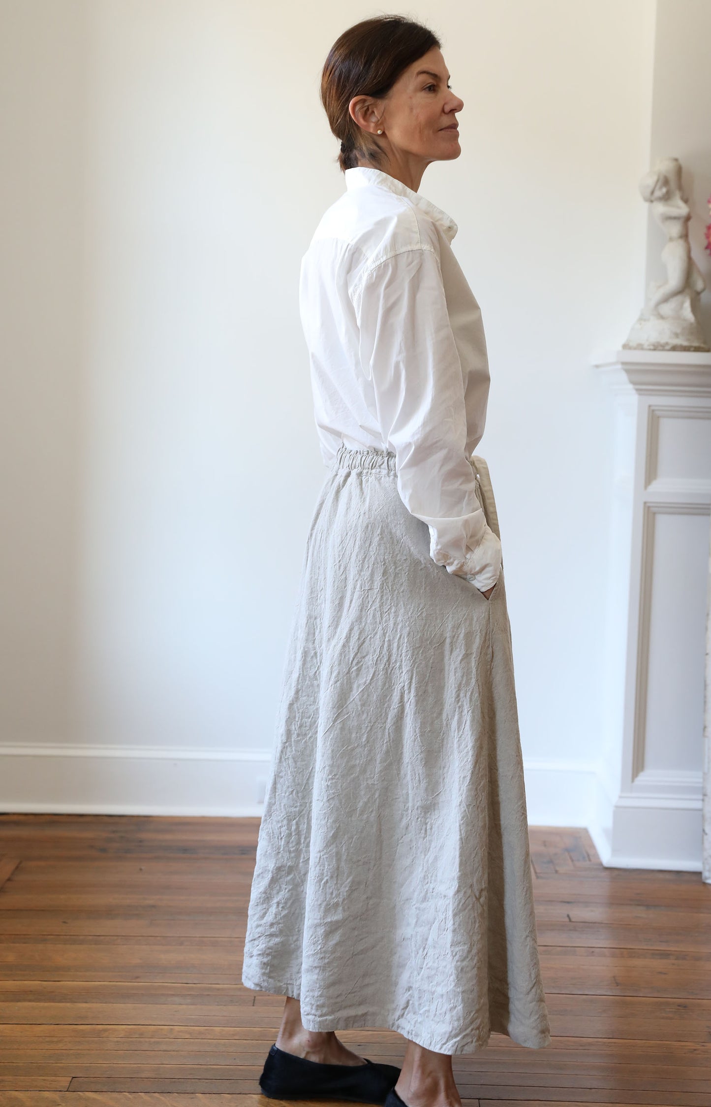 Natural Linen & Wool Skirt