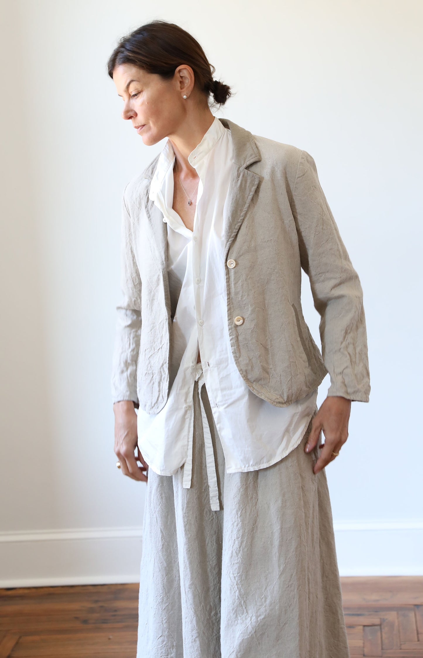 Natural Linen & Wool Regent Jacket