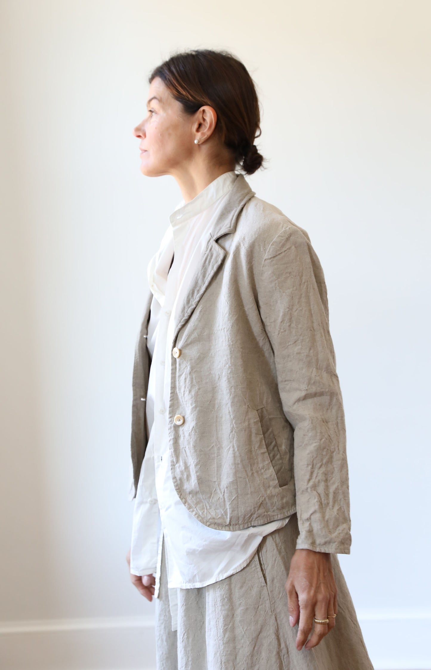 Natural Linen & Wool Regent Jacket