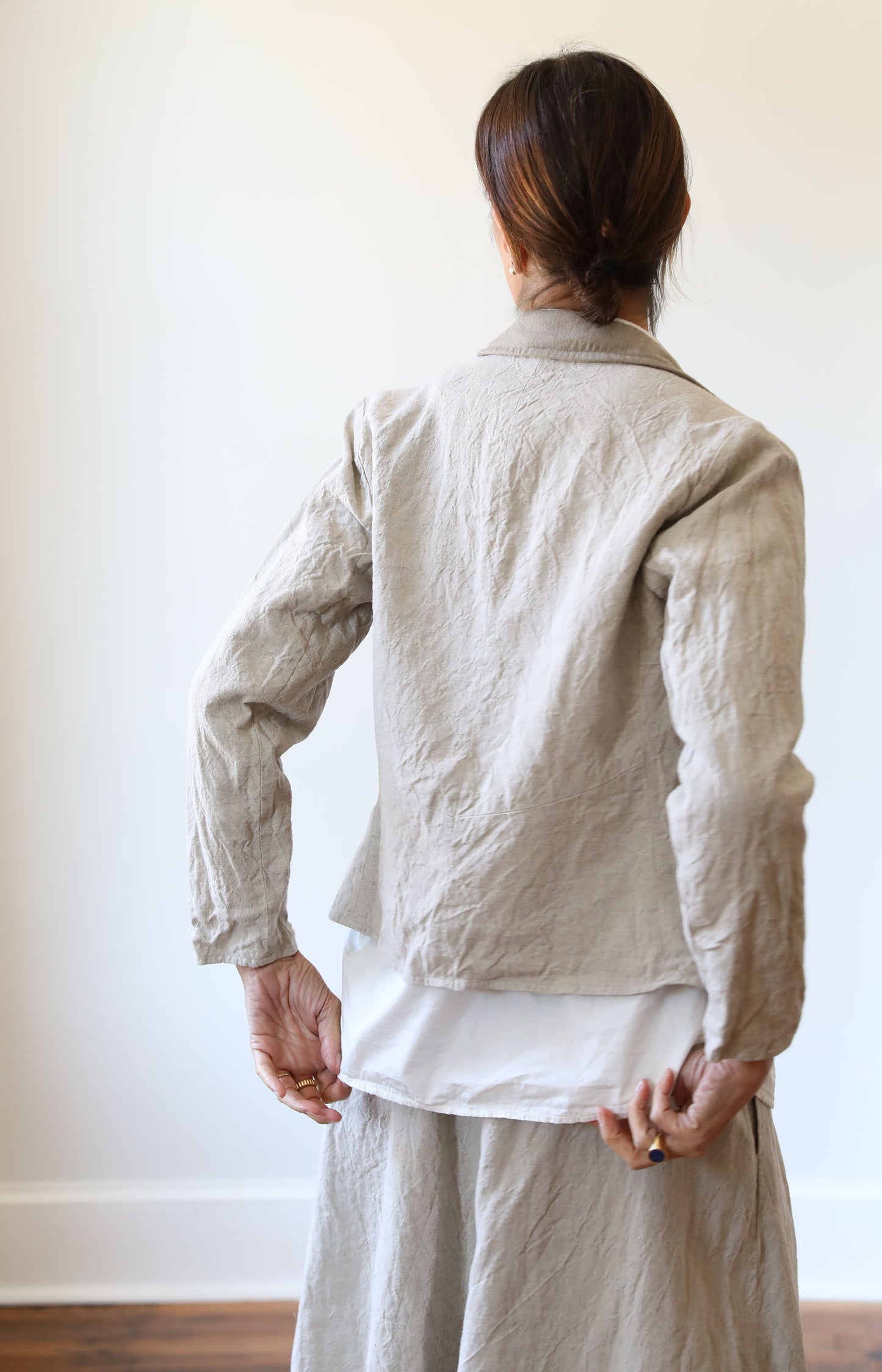 Natural Linen & Wool Regent Jacket