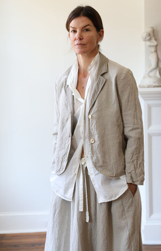 Natural Linen & Wool Regent Jacket